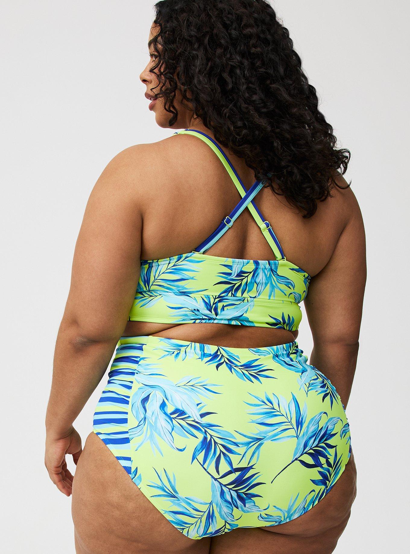 High-Rise Ruched Bikini Bottom