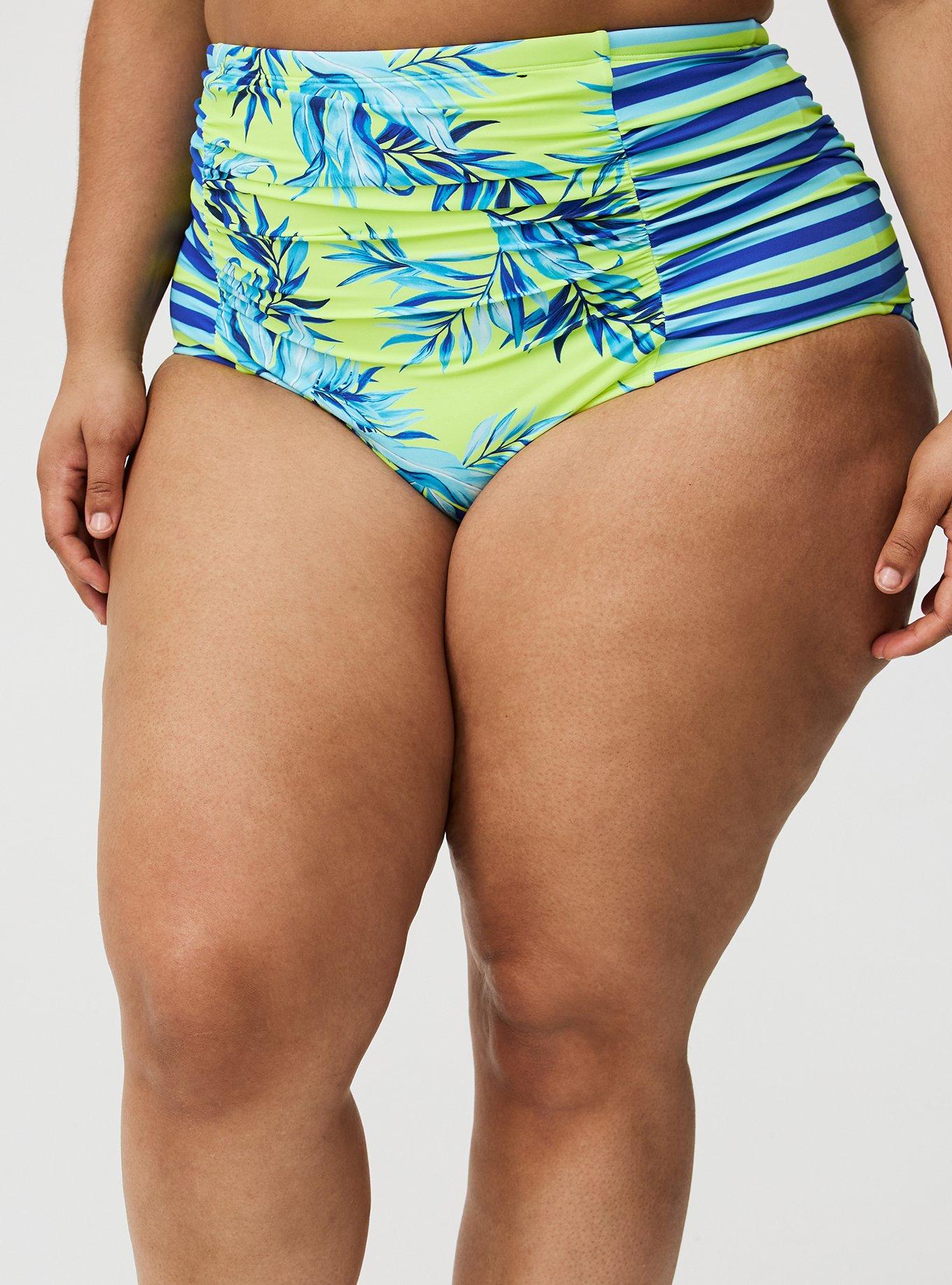 High-Rise Ruched Bikini Bottom