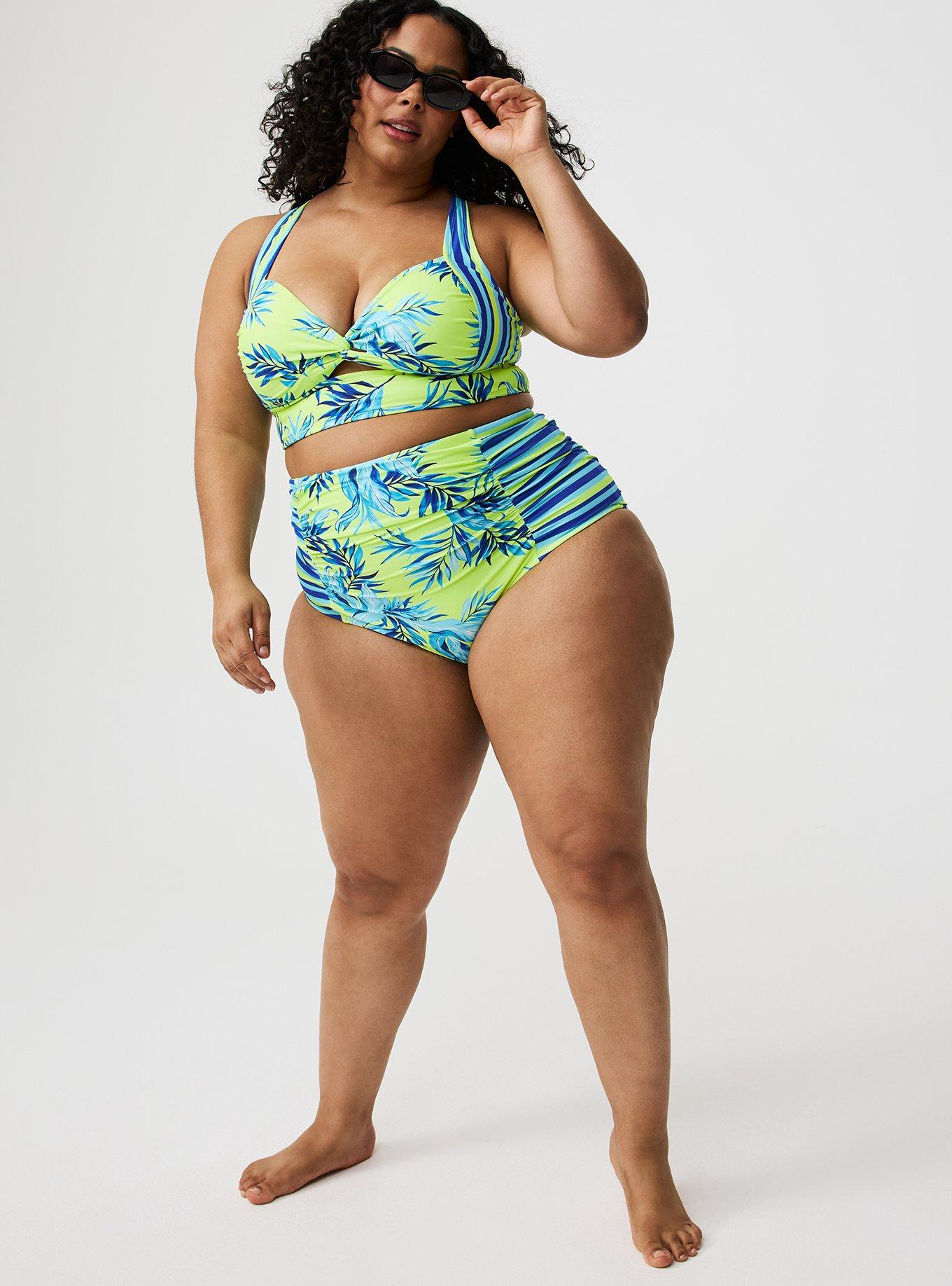 High-Rise Ruched Bikini Bottom