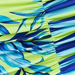 High-Rise Ruched Bikini Bottom, FLORAL STRIPE ACID YELLOW, swatch
