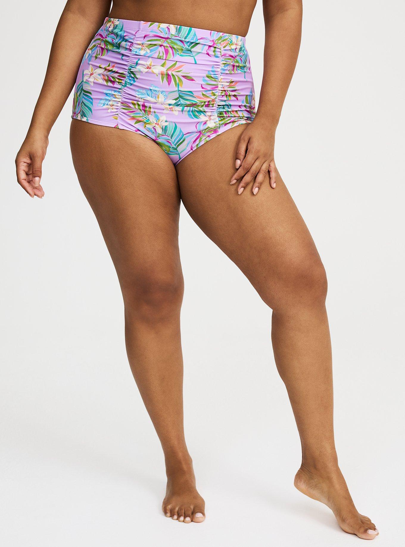 High-Rise Ruched Bikini Bottom
