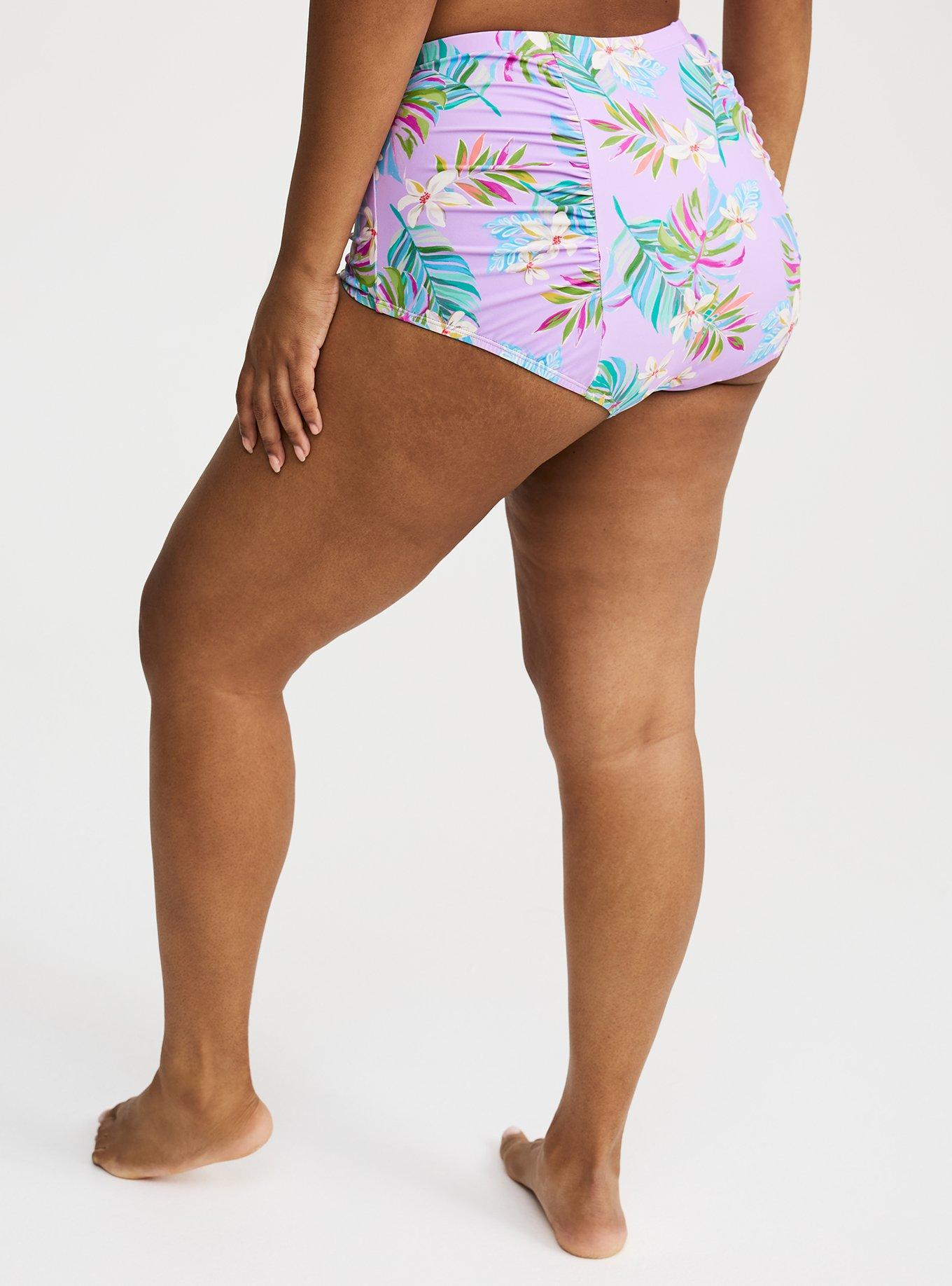 High-Rise Ruched Bikini Bottom