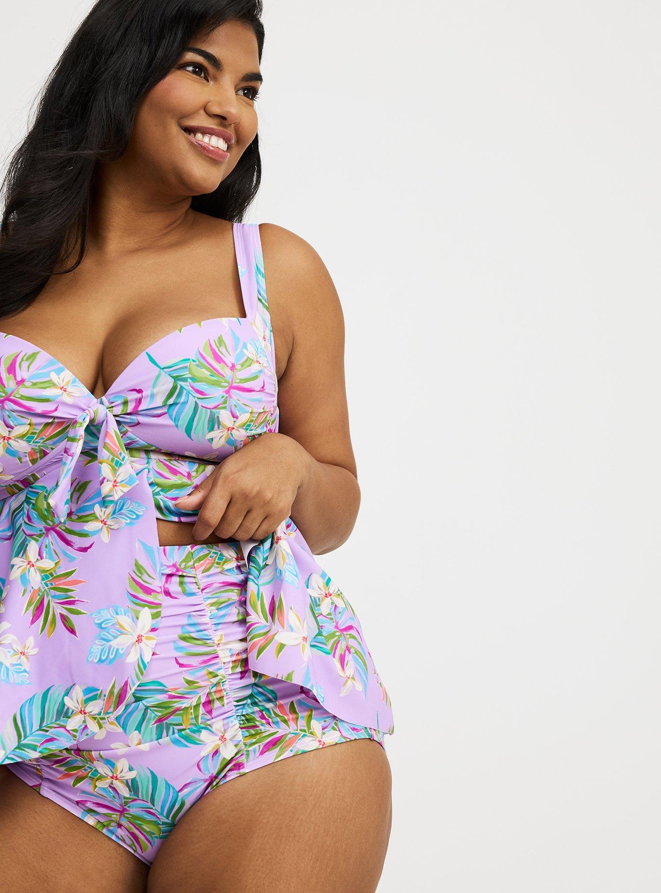 High-Rise Ruched Bikini Bottom