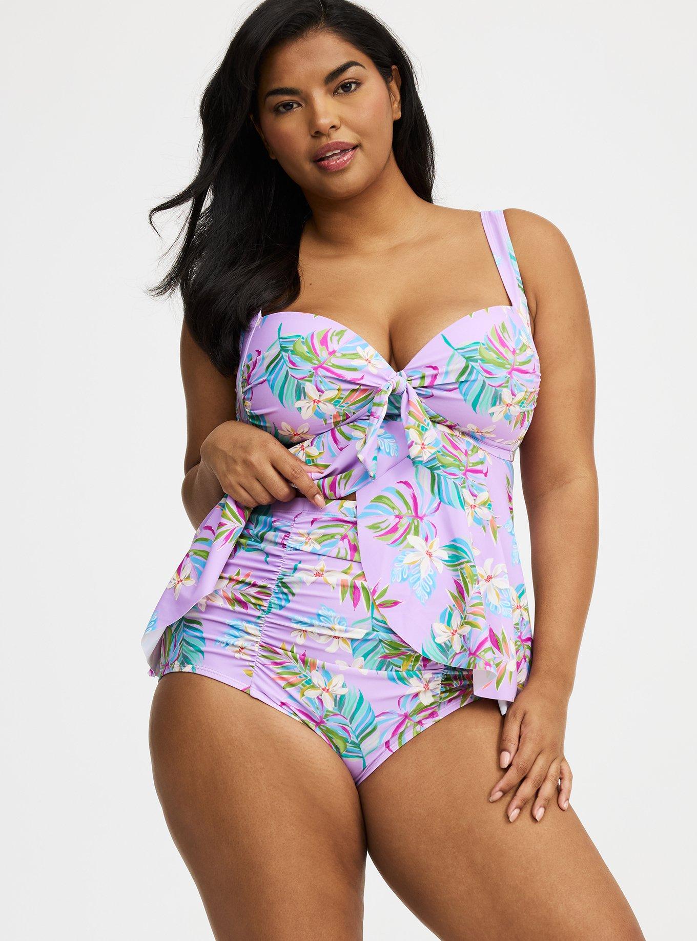High-Rise Ruched Bikini Bottom