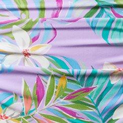 High-Rise Ruched Bikini Bottom, LUSH TROPCIAL WHISTERIA, swatch