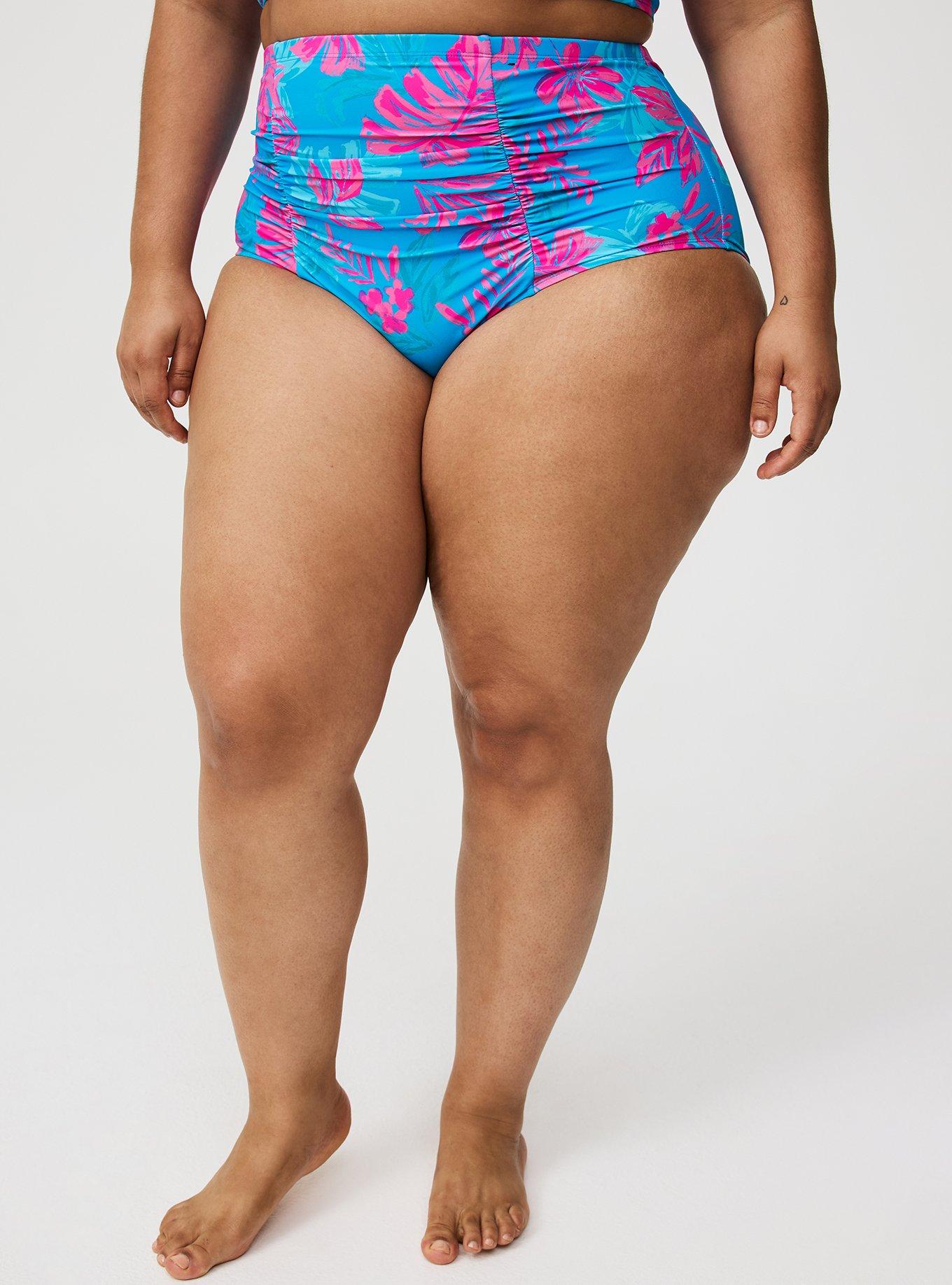 High-Rise Ruched Bikini Bottom
