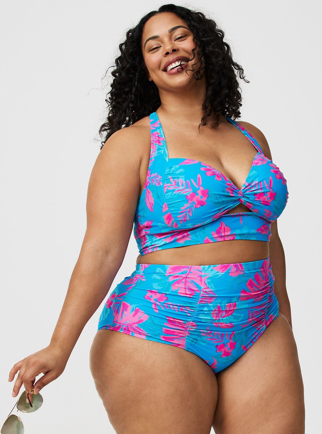 High-Rise Ruched Bikini Bottom