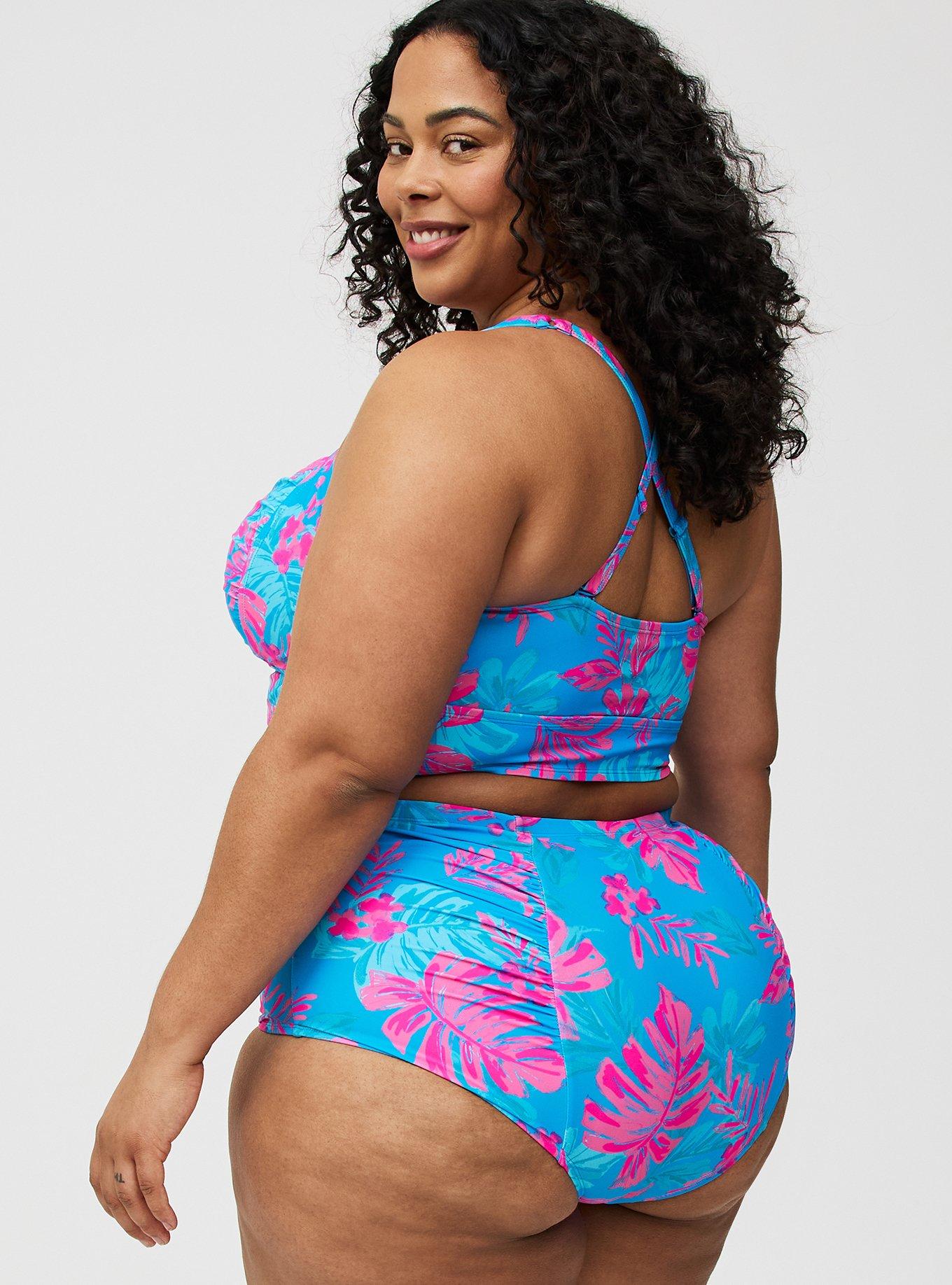 High-Rise Ruched Bikini Bottom