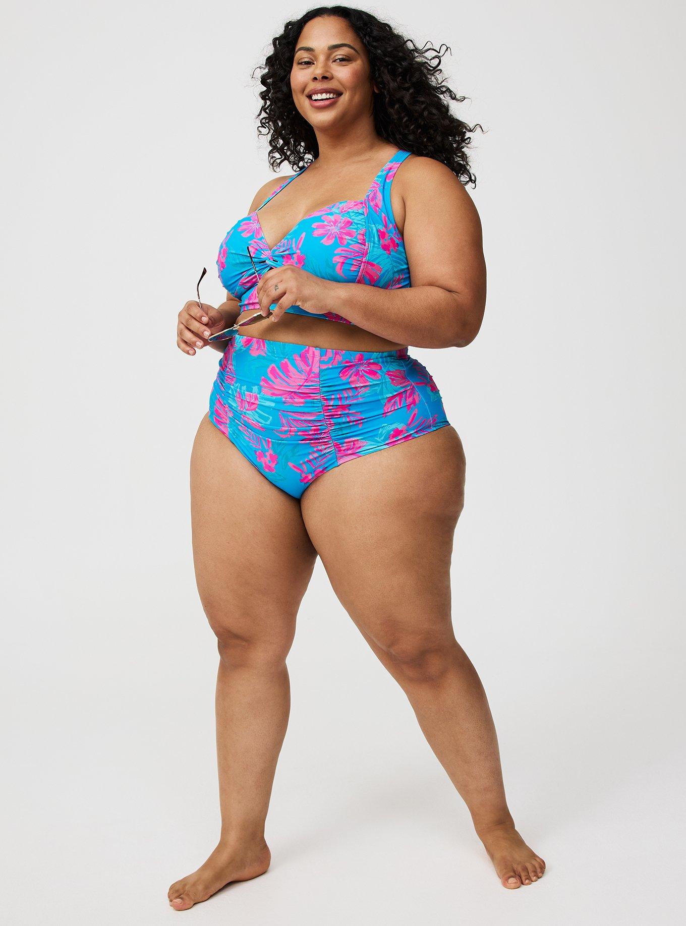 High-Rise Ruched Bikini Bottom
