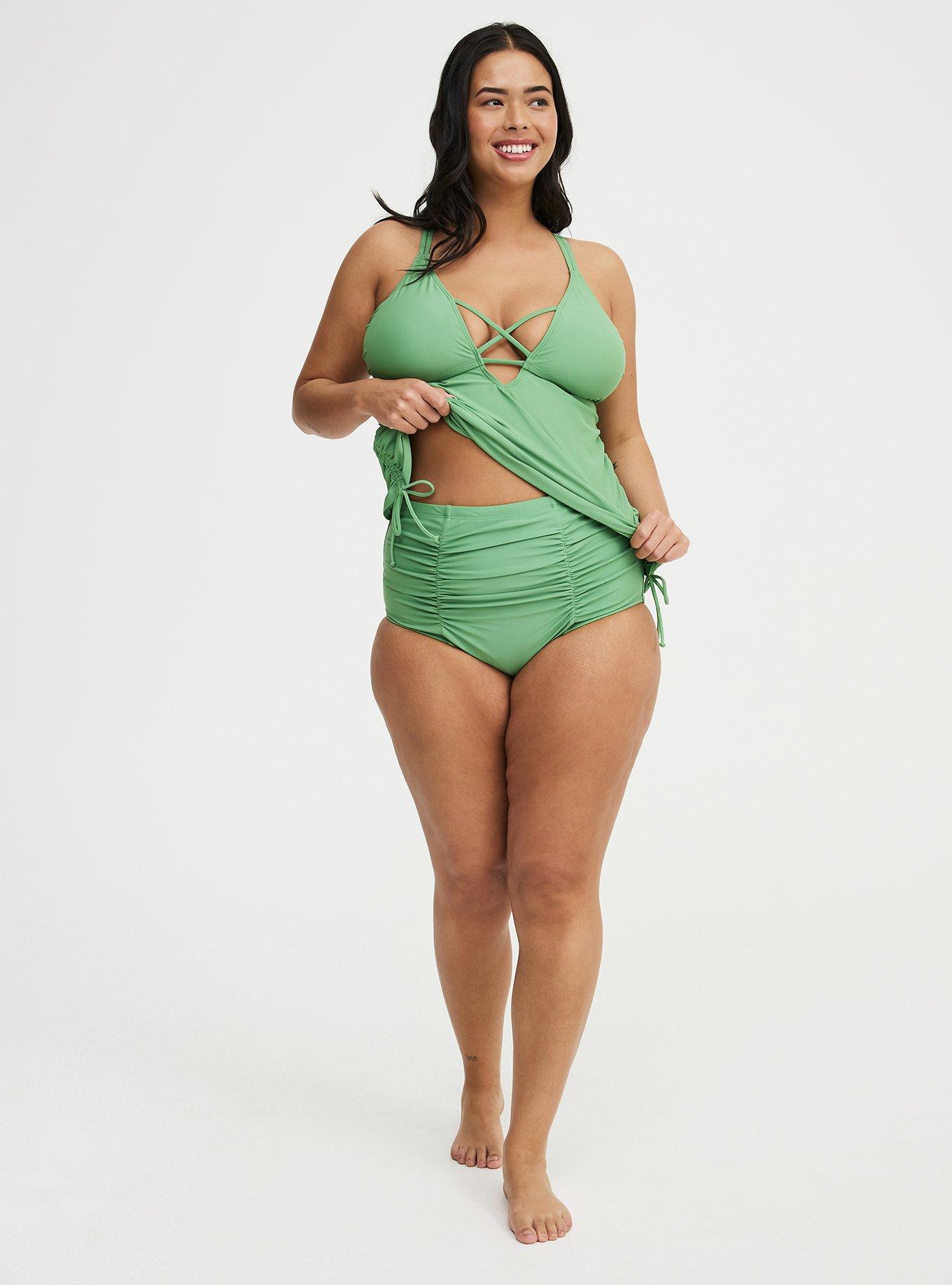 High-Rise Ruched Swim Bottom, BASIL SWIM, hi-res