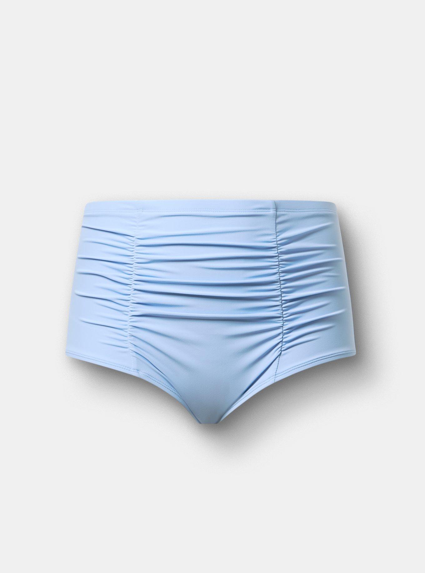 High-Rise Ruched Swim Bottom, POLARIS STAR, hi-res