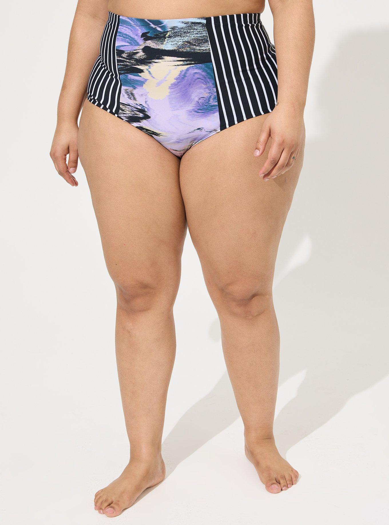 High Waist Swim Bottom, SHORELINE MARBLE PERFECT STRIPE, alternate