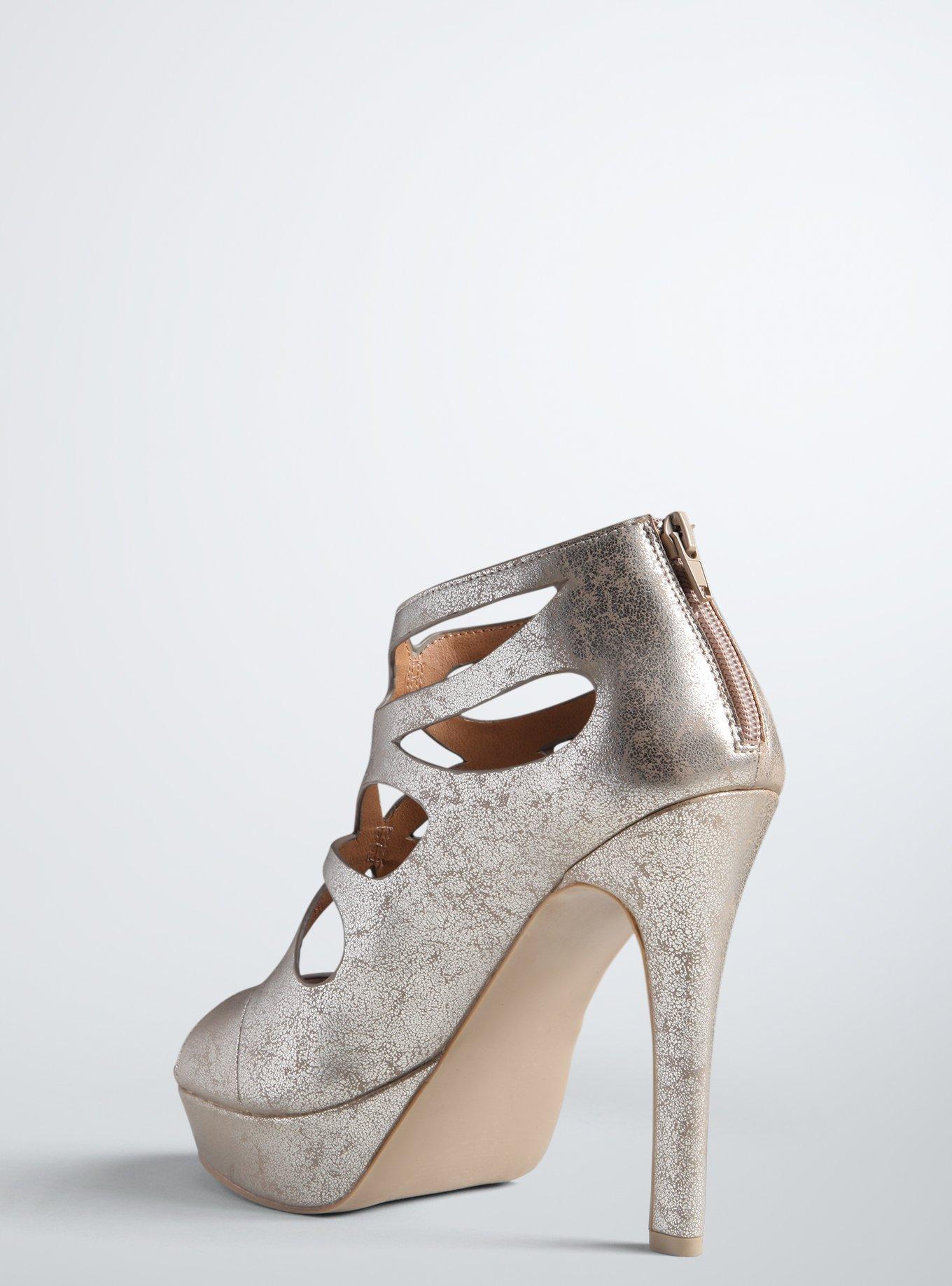 Gold strappy hotsell heels wide width