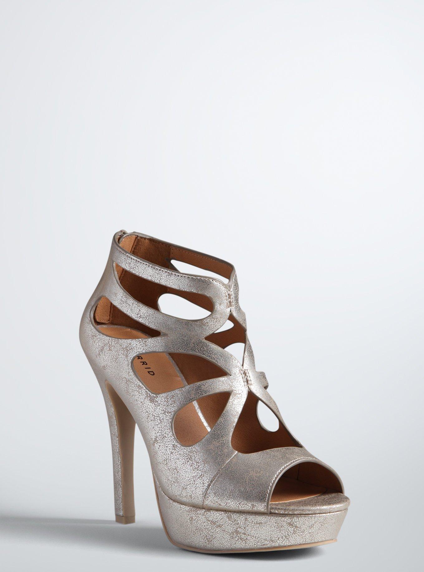 Gold strappy heels wide on sale width