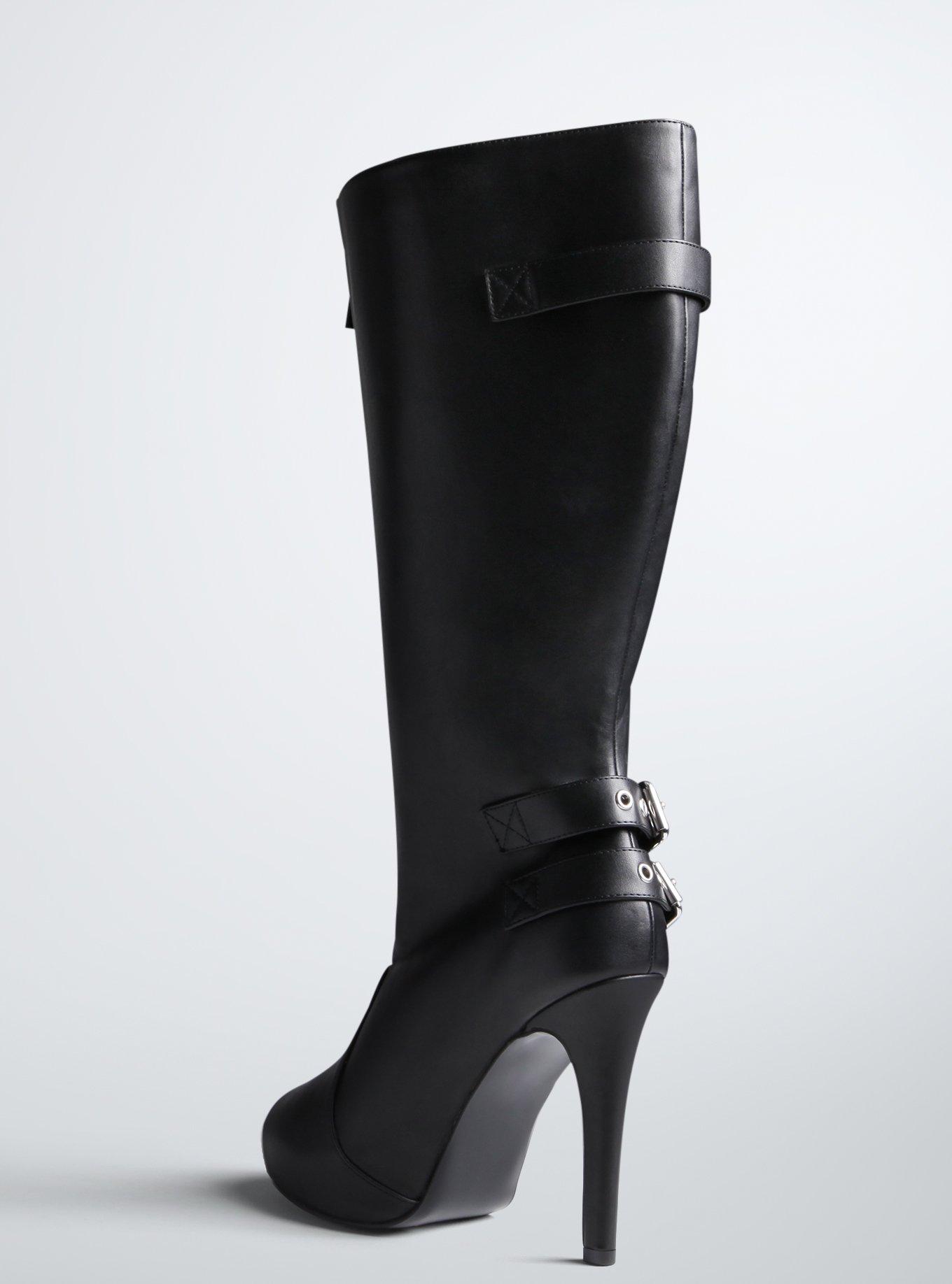 Wide calf peep sales toe boots