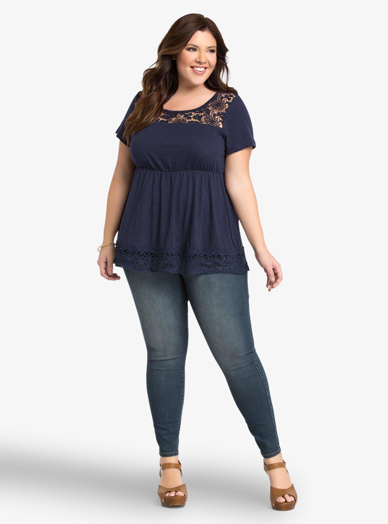 Plus Size Crochet Top Babydoll