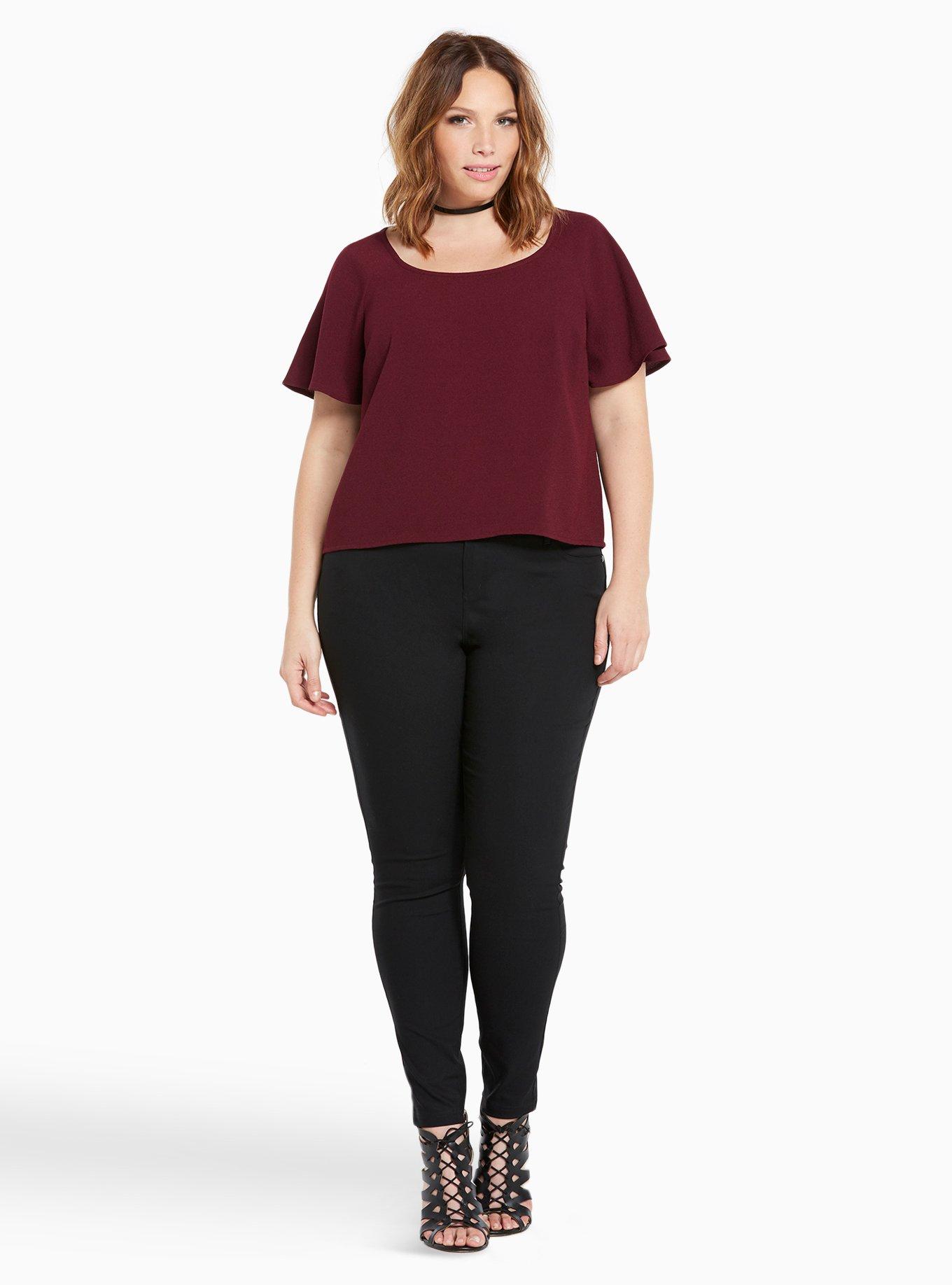 Plus Size Studio Ponte Stretch Skinny Pant - Black, DEEP BLACK, alternate