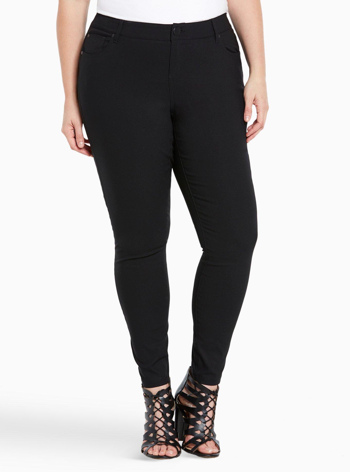 Plus Size Studio Ponte Stretch Skinny Pant - Black, DEEP BLACK, hi-res
