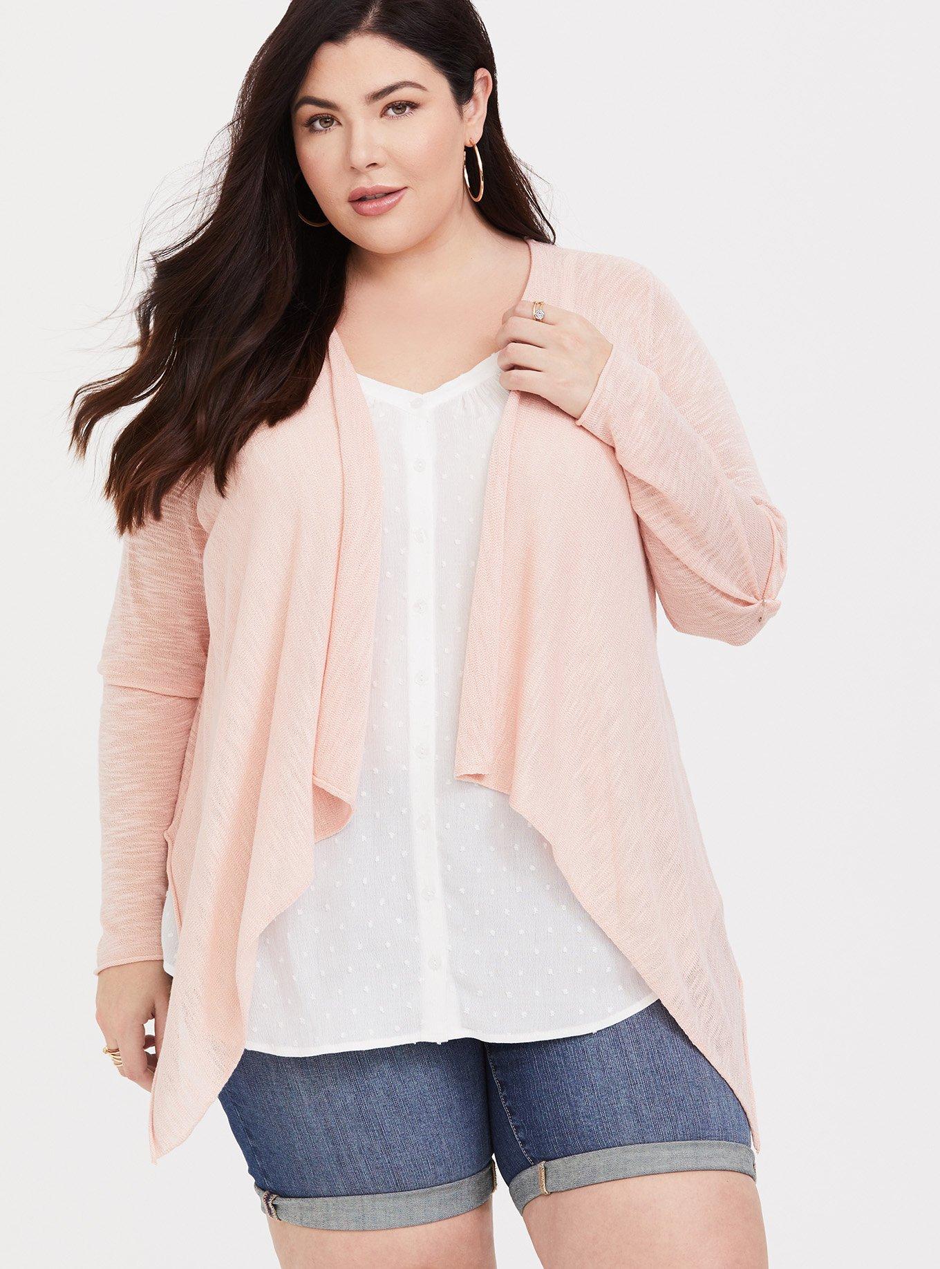 Pink clearance drape cardigan