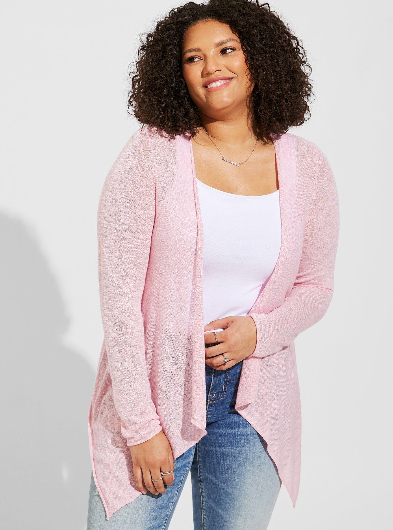 Pink drape clearance cardigan