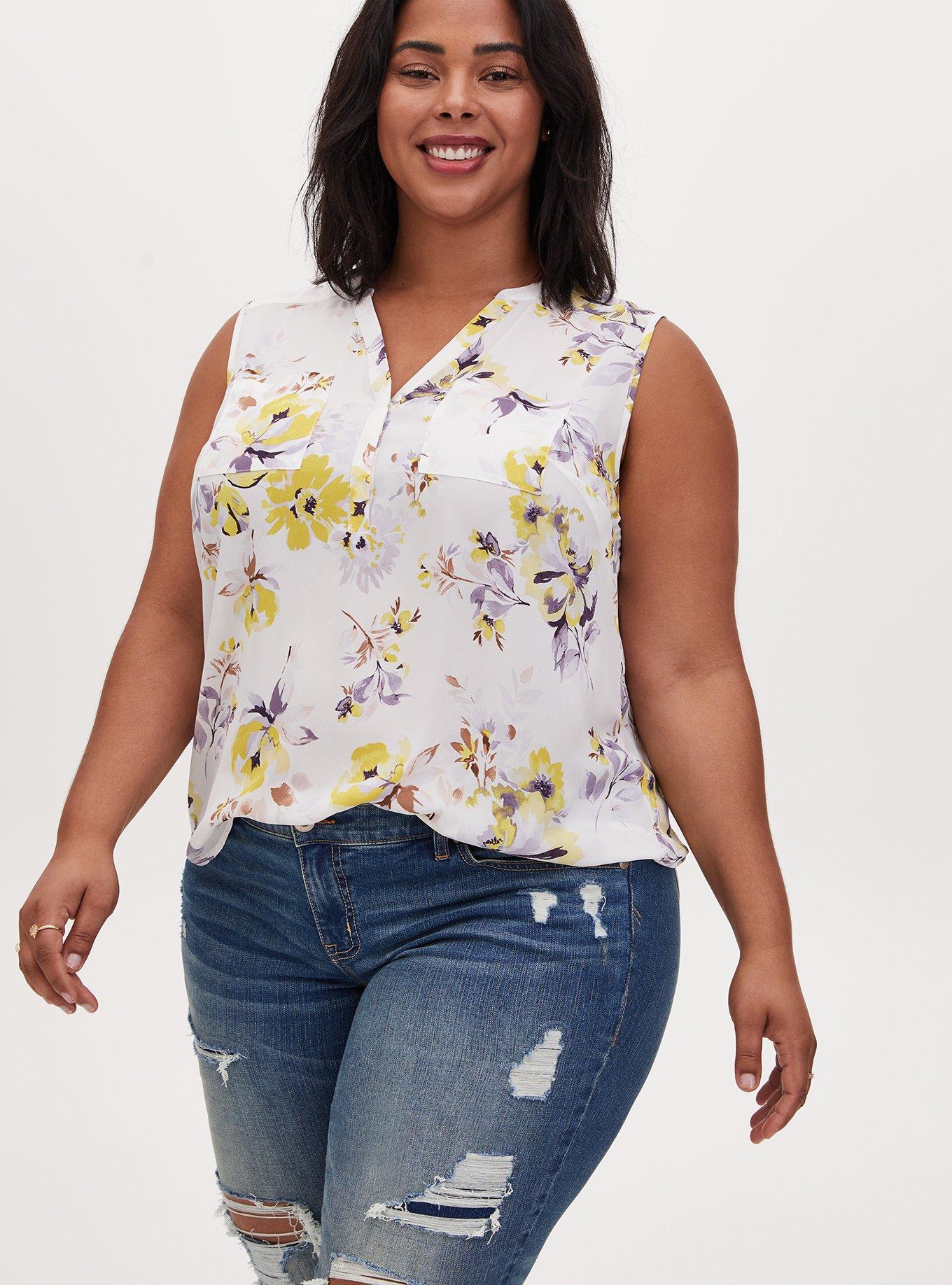 Plus Size Harper Georgette Sleeveless Blouse Torrid