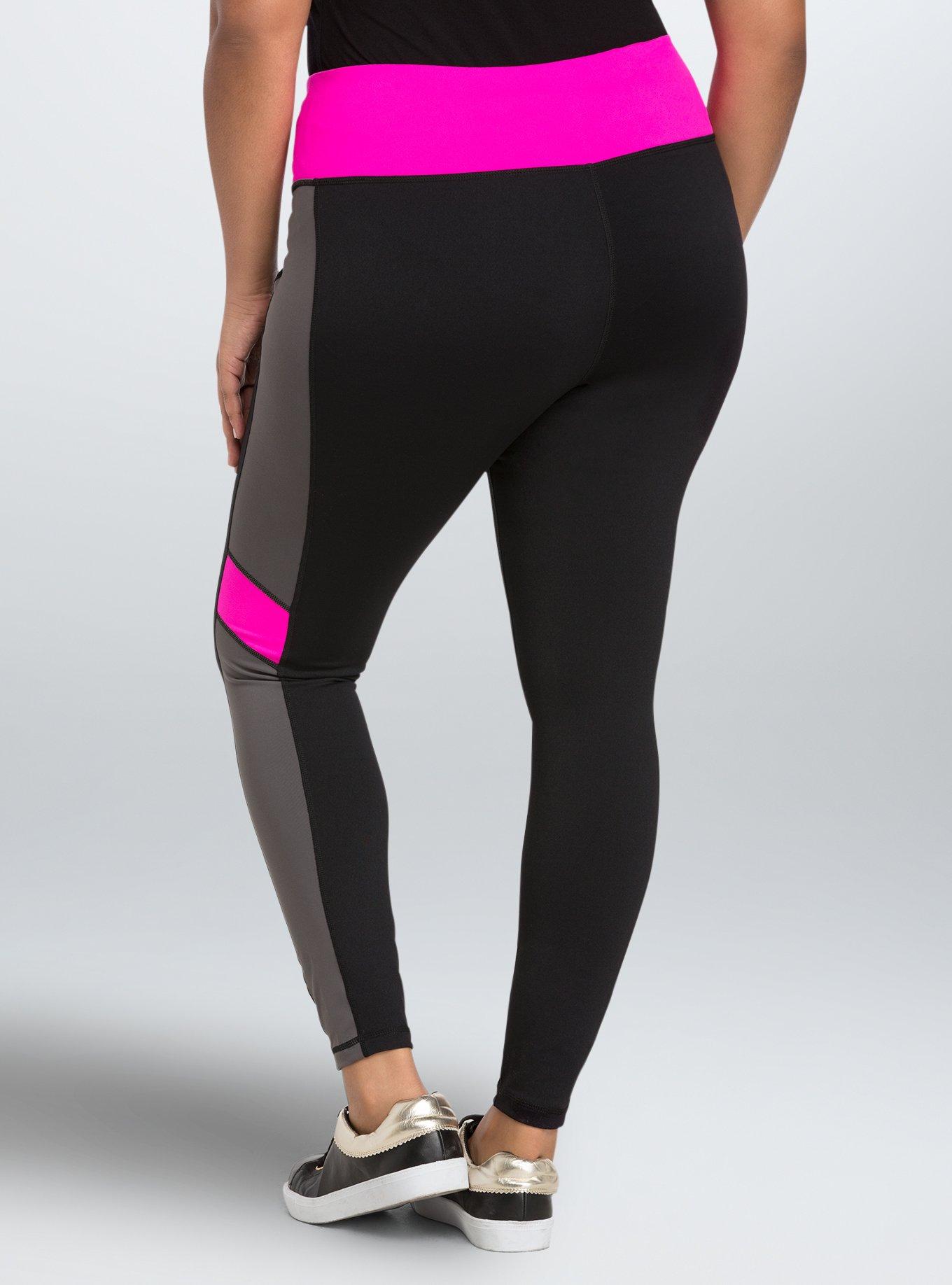 Torrid Active - Colorblock Leggings, DEEP BLACK, alternate