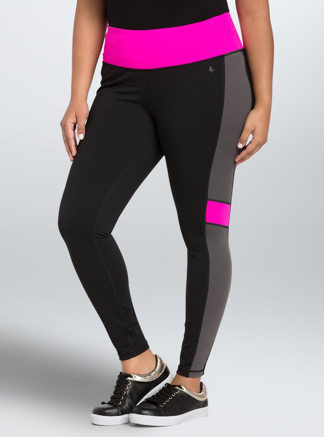 Plus size outlet color block leggings