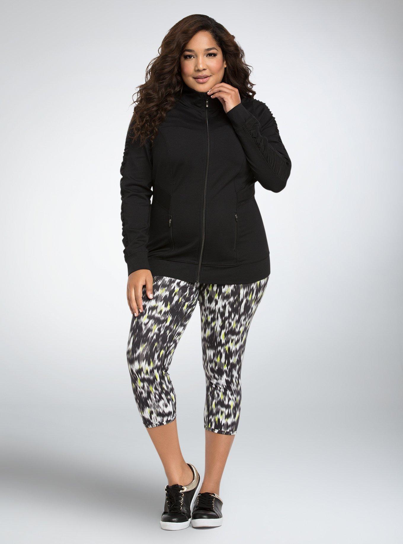 Plus Size - Black Side Mesh Inset Legging - Torrid