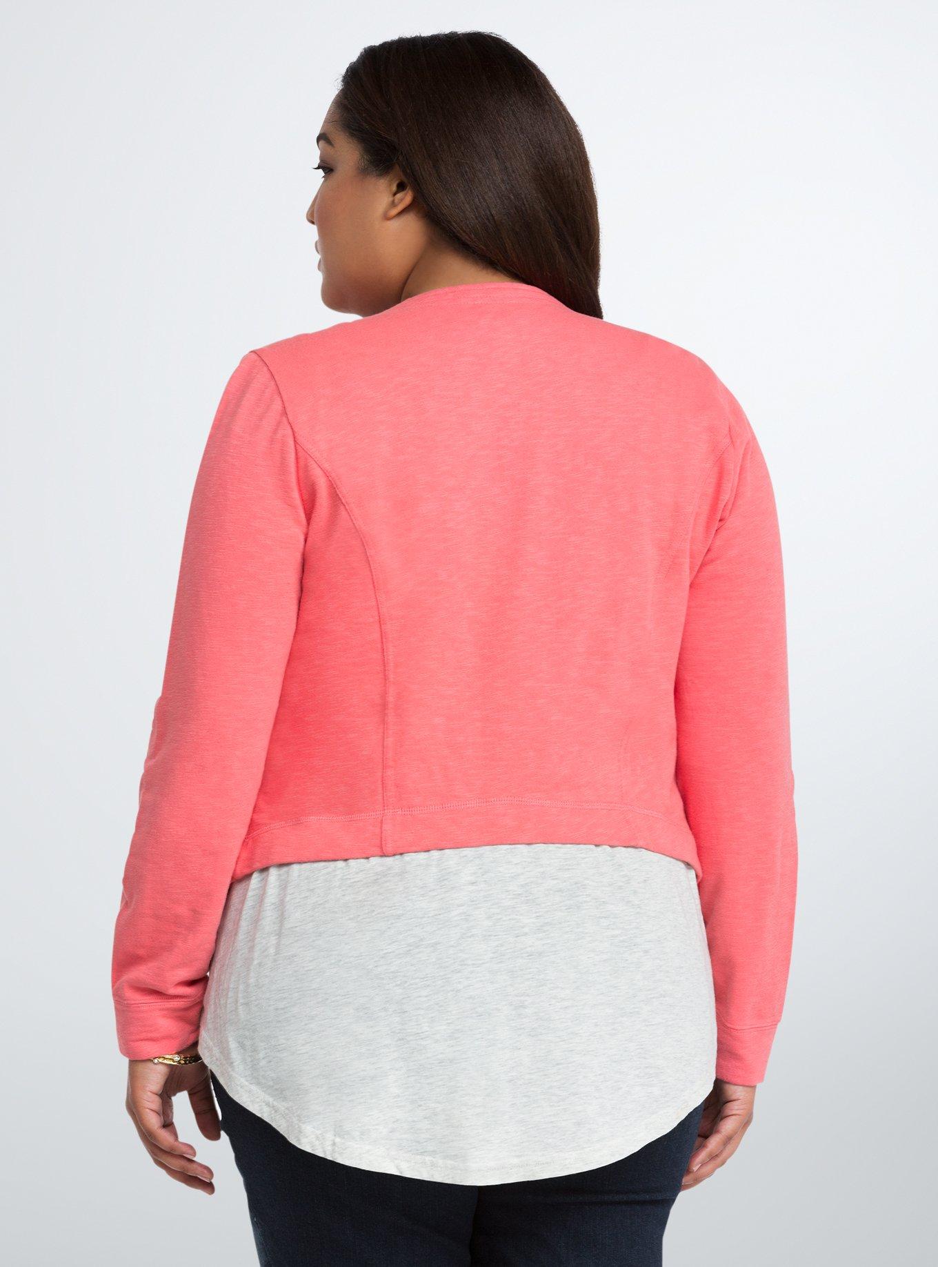 Pink knit moto jacket best sale