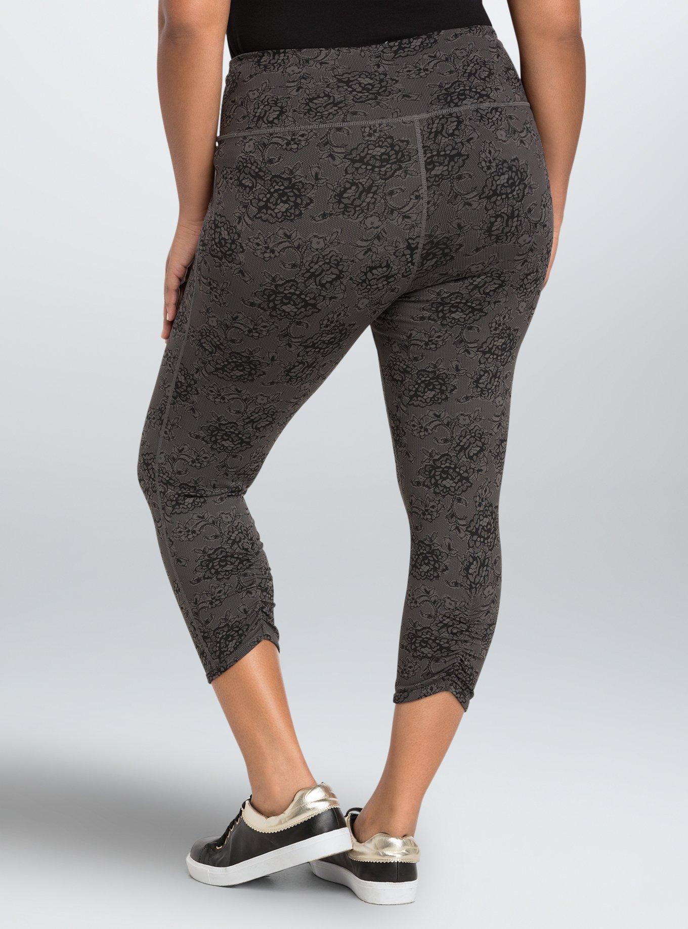 Plus Size - Torrid Active - Lace Print Crop Leggings - Torrid