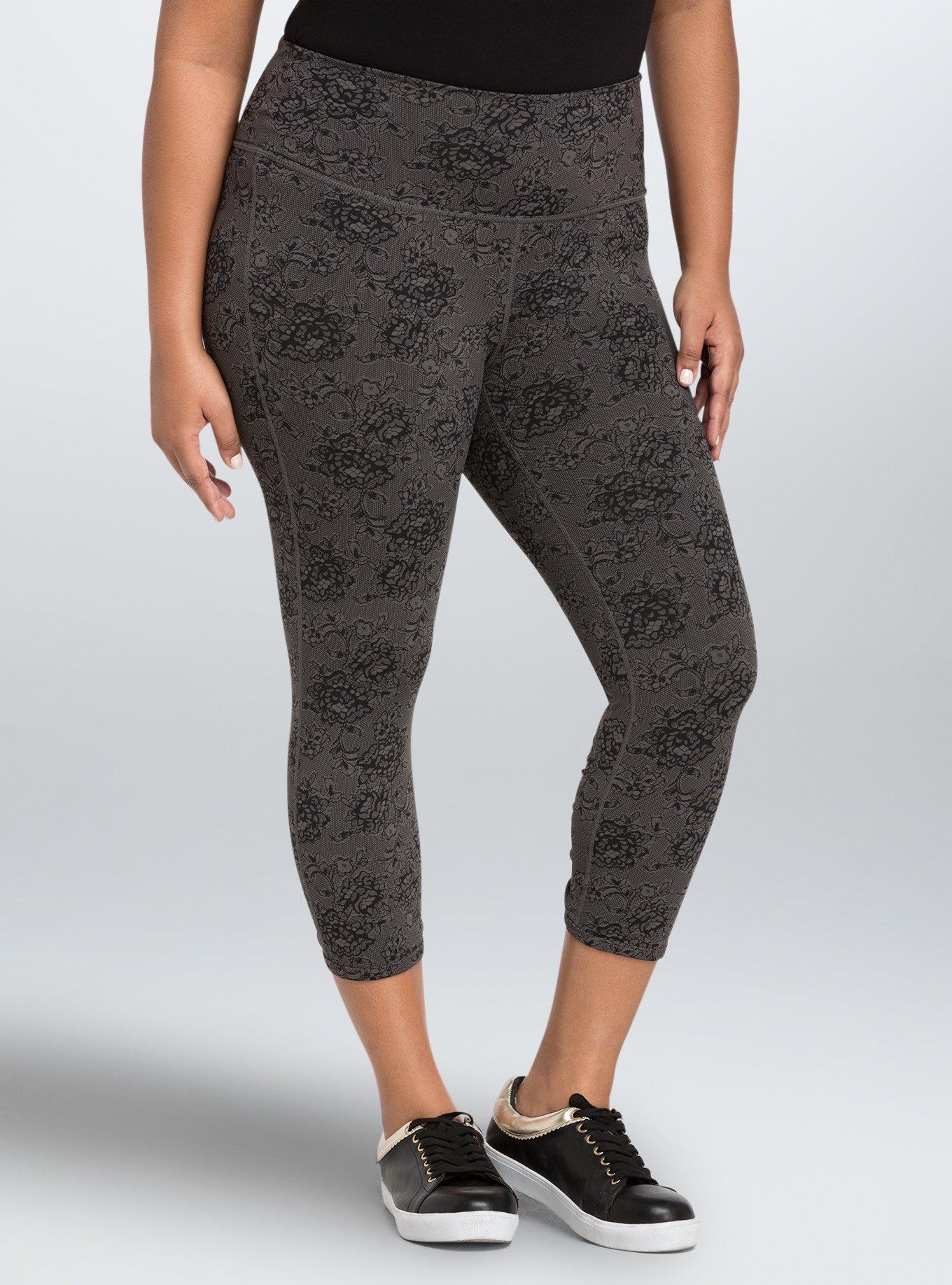 Plus Size - Torrid Active - Lace Print Crop Leggings - Torrid