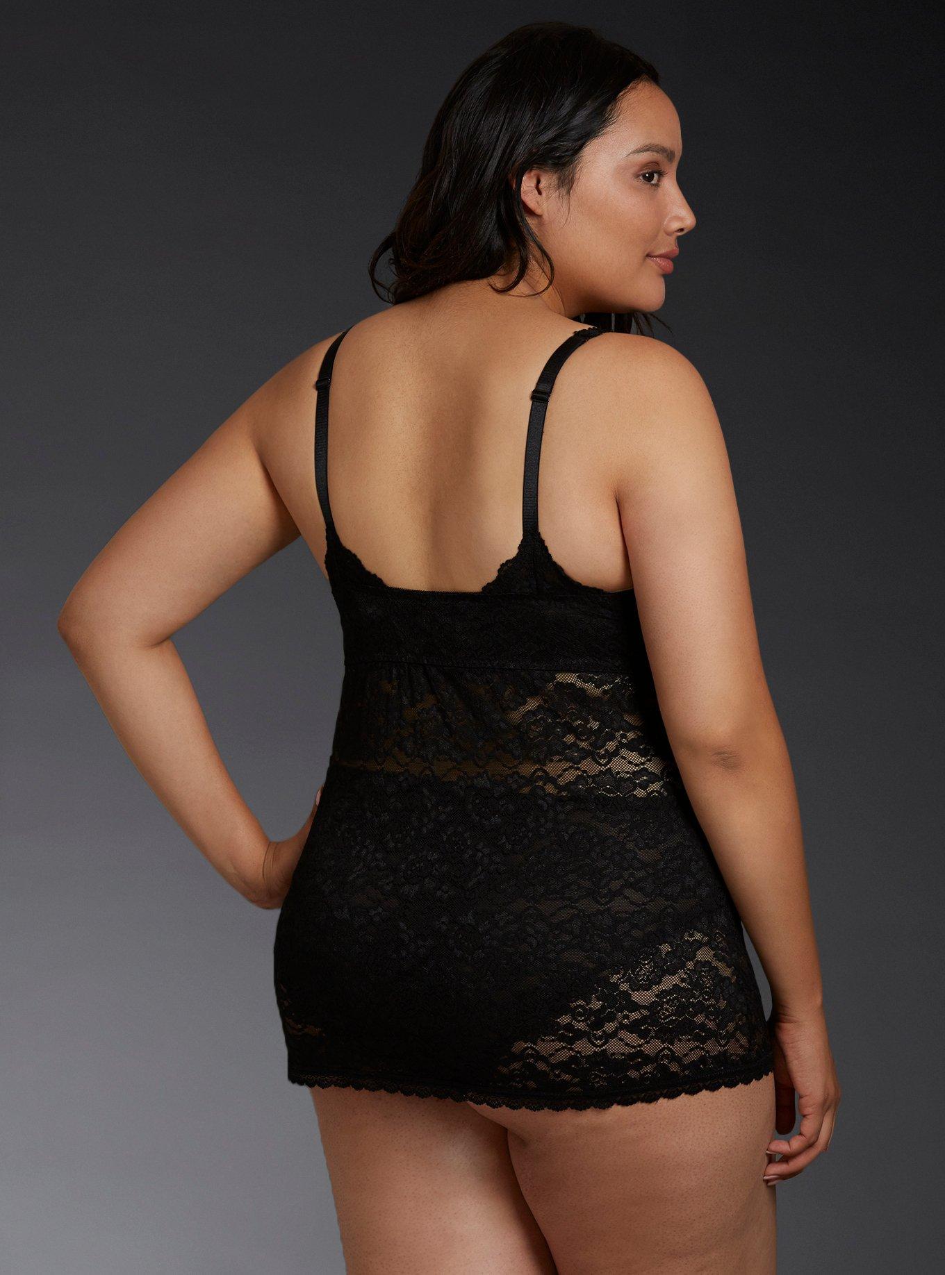 Lace Bralette Cami, BLACK, alternate