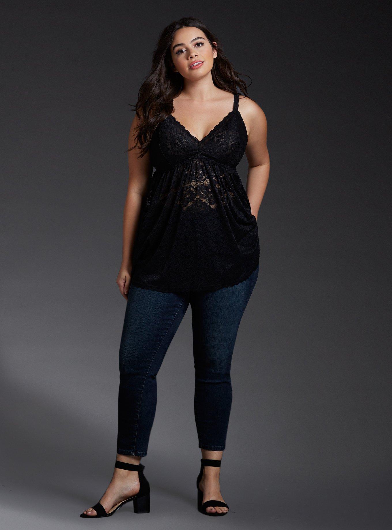 Plus size lace sales cami