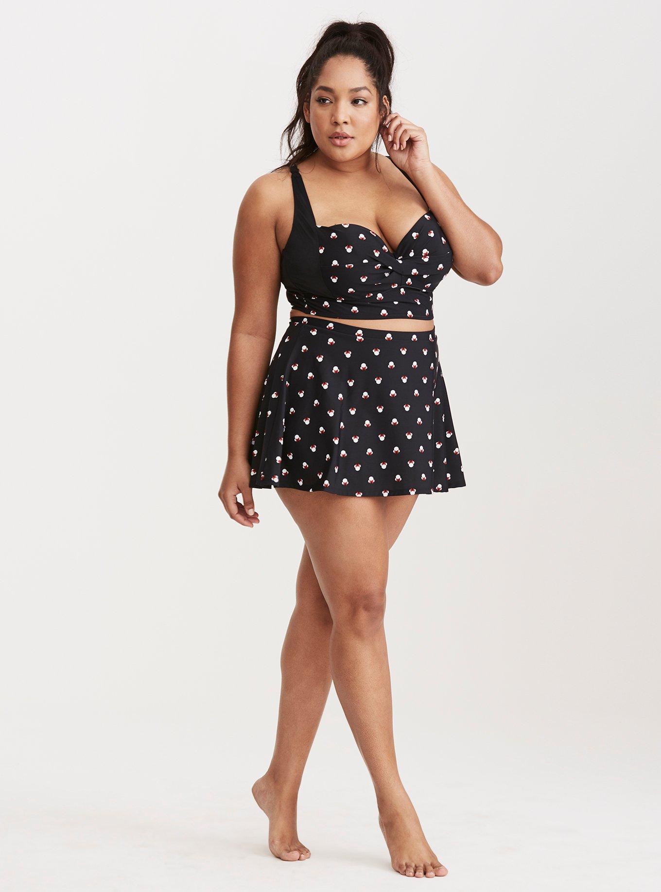 Plus Size - Minnie Mouse Print Twist Front Bikini Top - Torrid