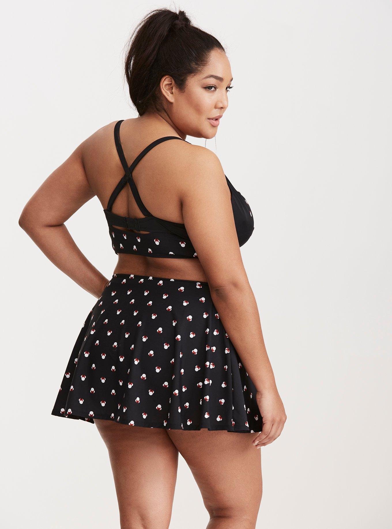 Minnie Mouse Print Twist Front Bikini Top, MINNIE MOUSE DOT, alternate