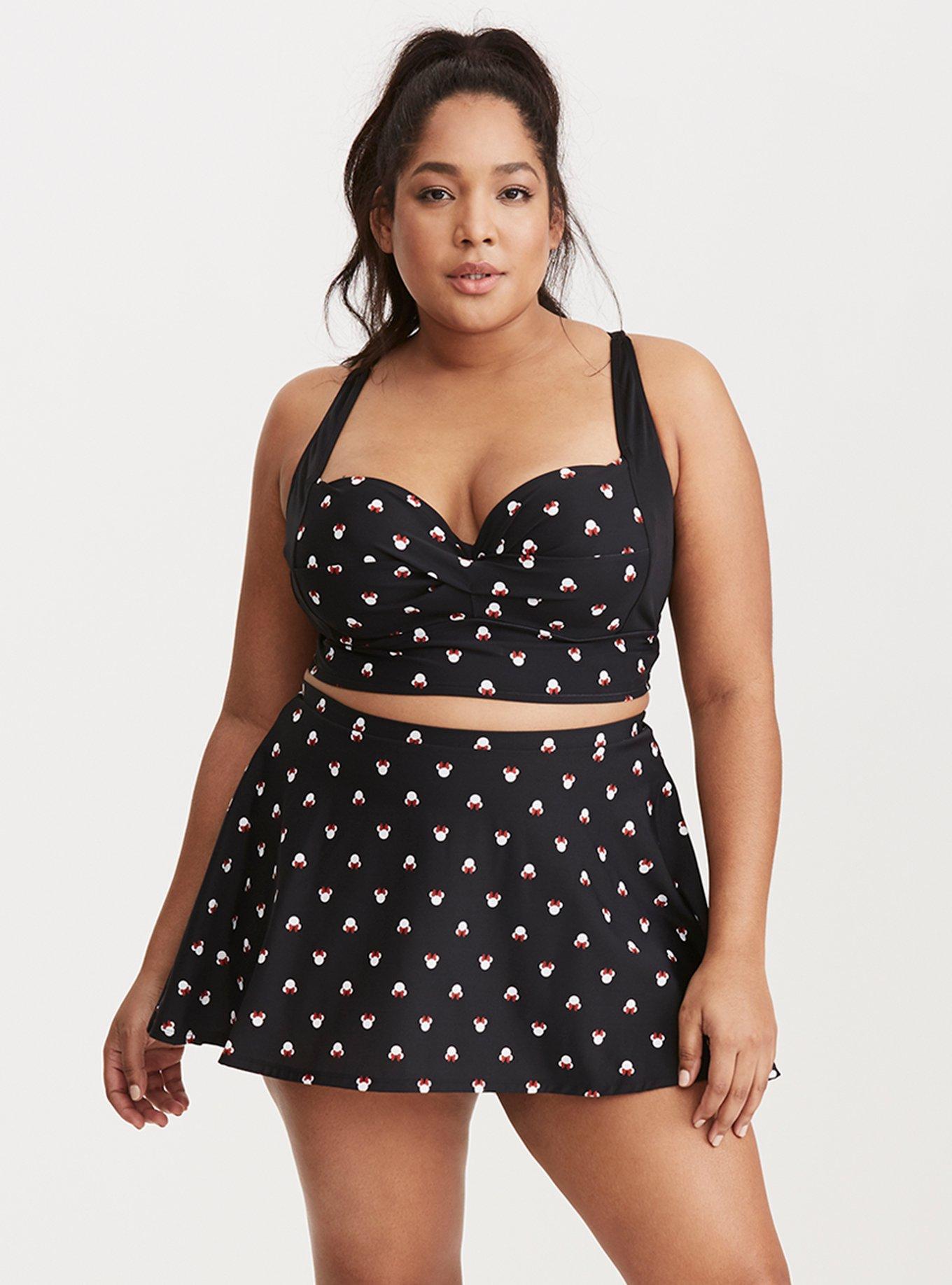 Plus Size Minnie Mouse Print Twist Front Bikini Top Torrid