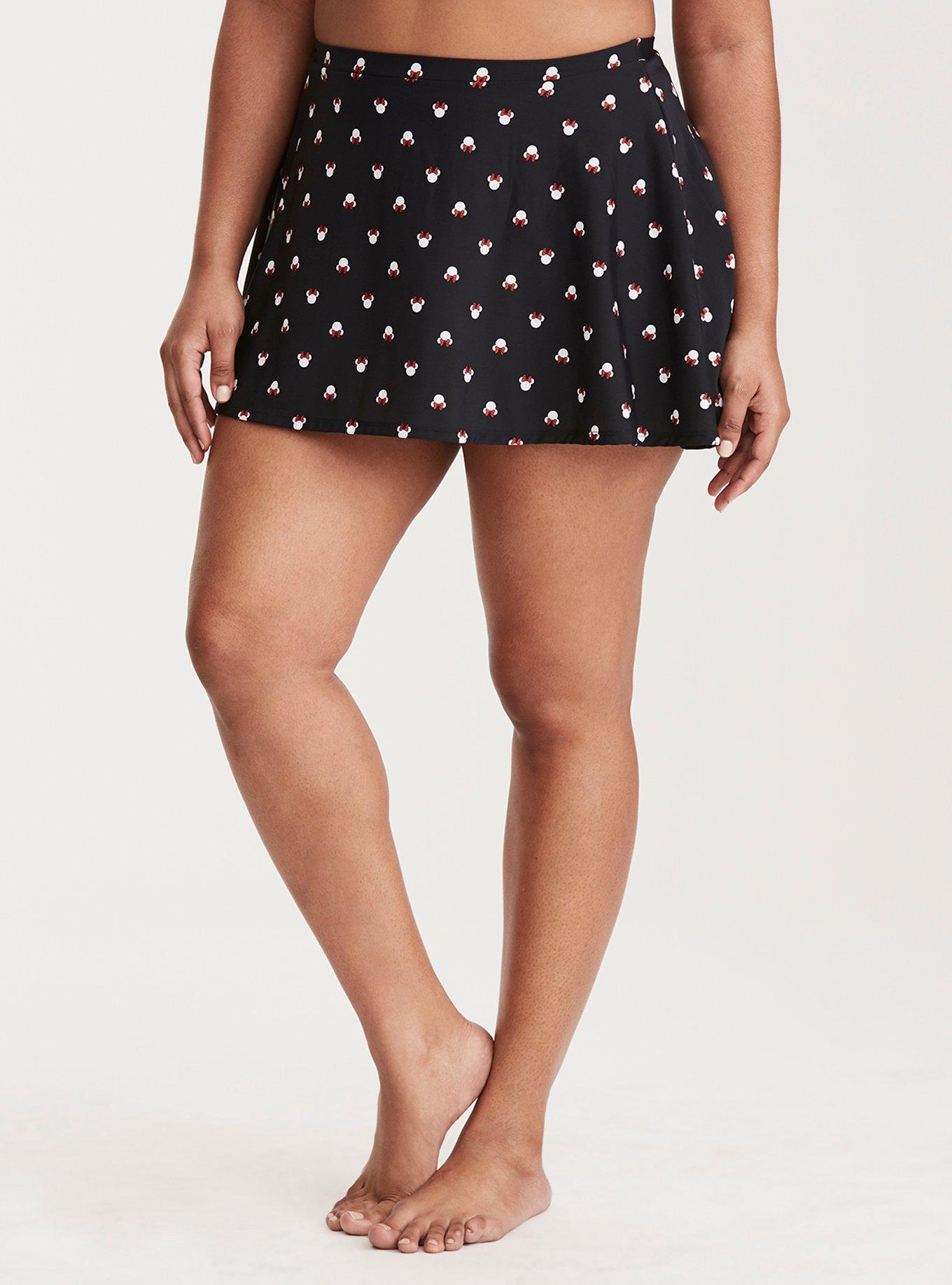 Minnie Mouse Print Skater Swim Skirt, MINNIE MOUSE DOT, hi-res