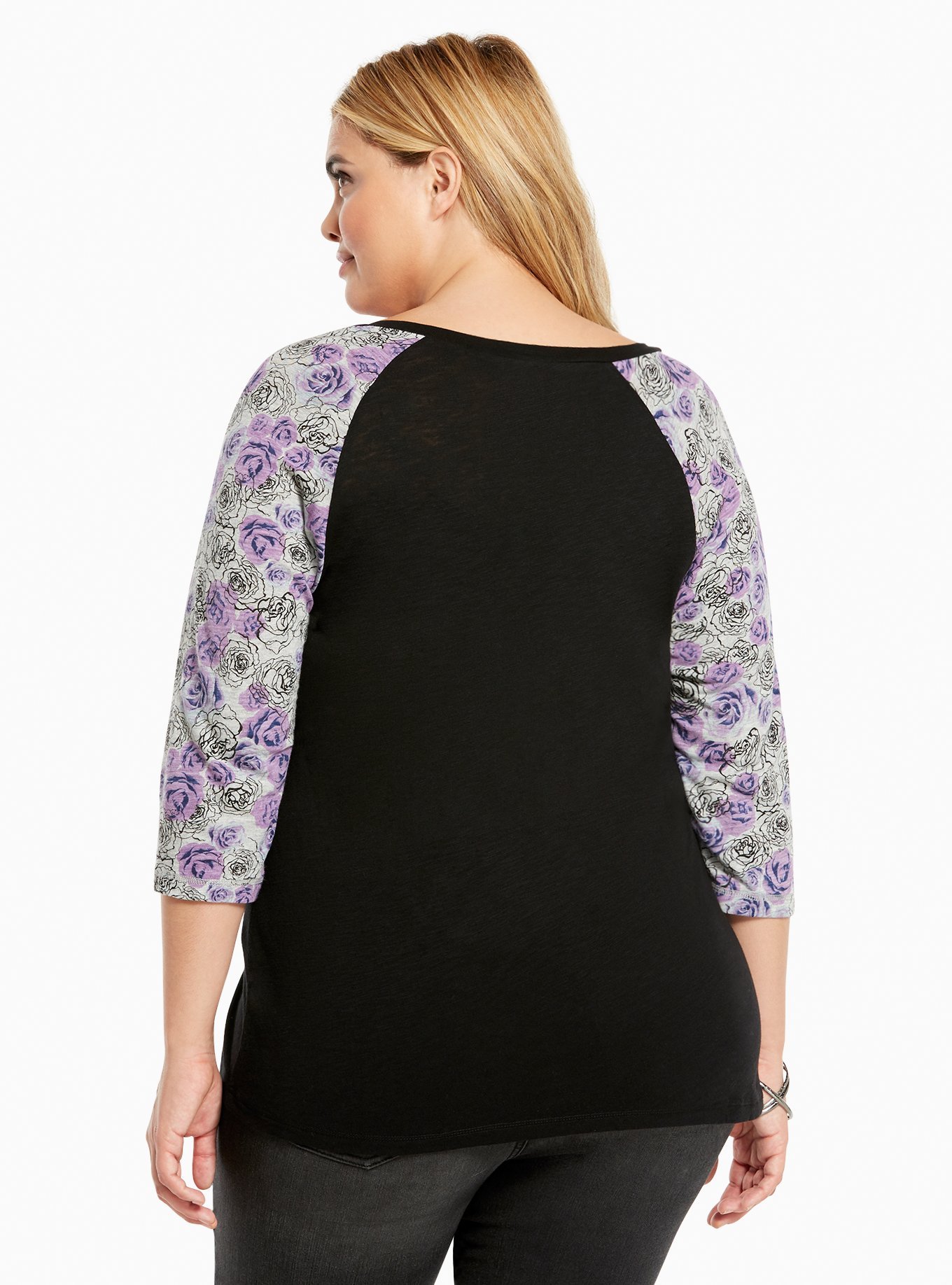 Plus Size - Floral Raglan Tee - Torrid