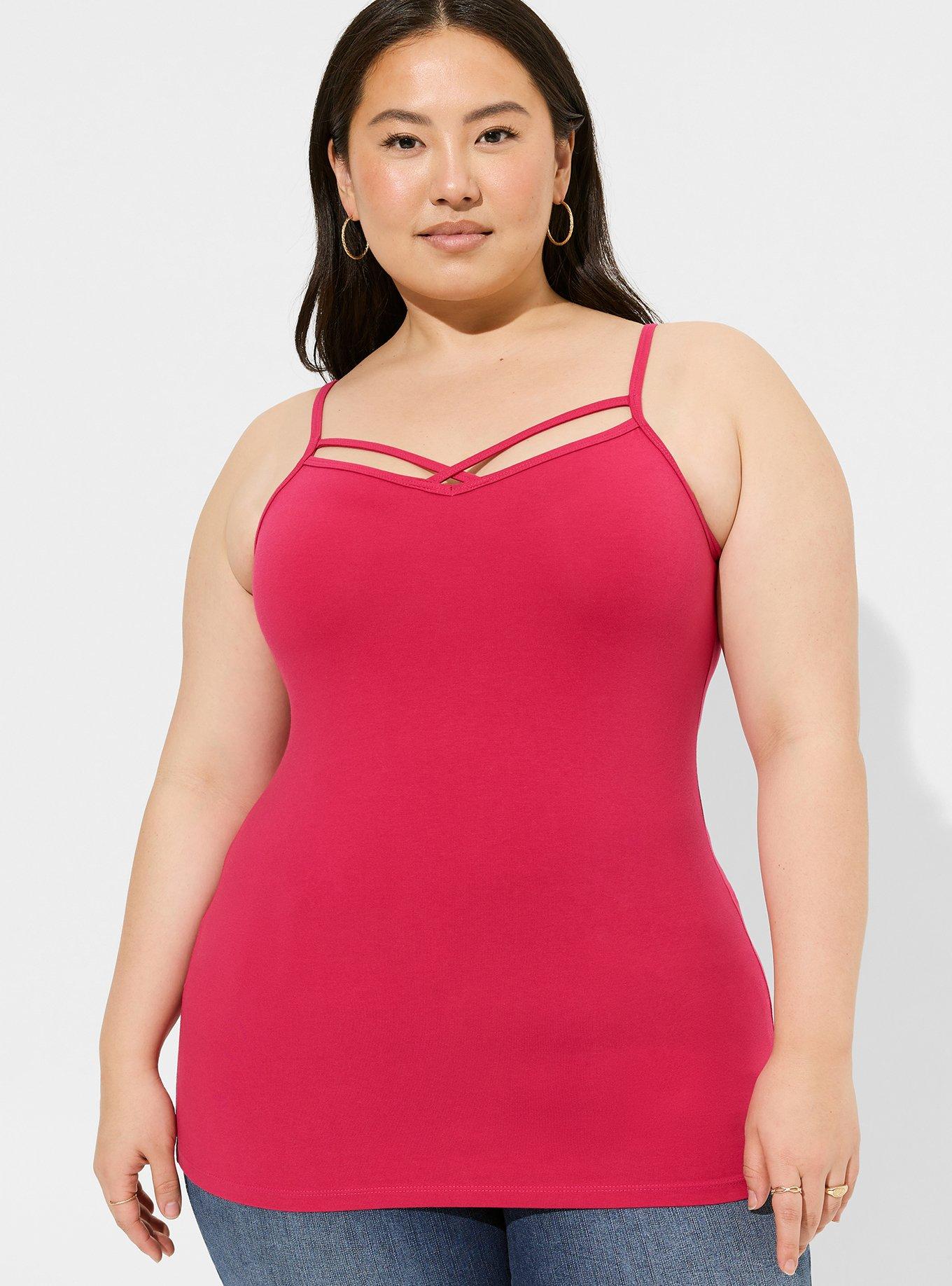 Foxy Strappy Cami  Plus size tank tops, Top outfits, Plus size