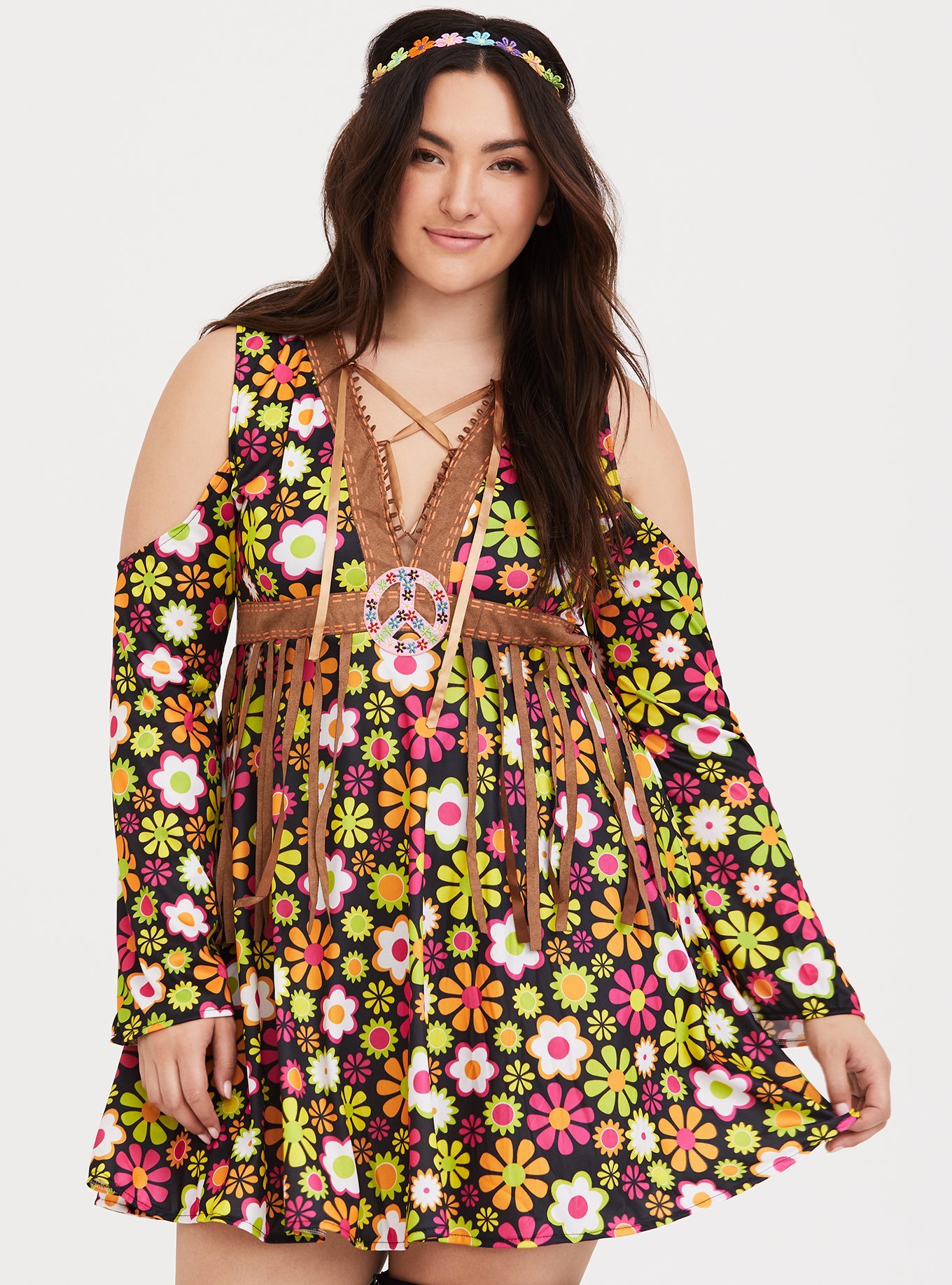 ATOSA Hippie Kostüm XS – 70er Jahre Outfit Aus Polyester, Für Partys & Kostümfeste
