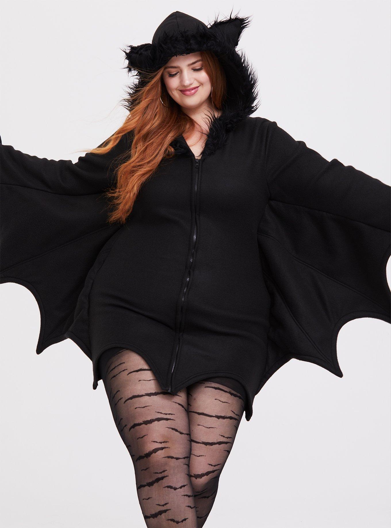 Plus Size - Leg Avenue Black Bat Cozy Dress Halloween Costume - Torrid