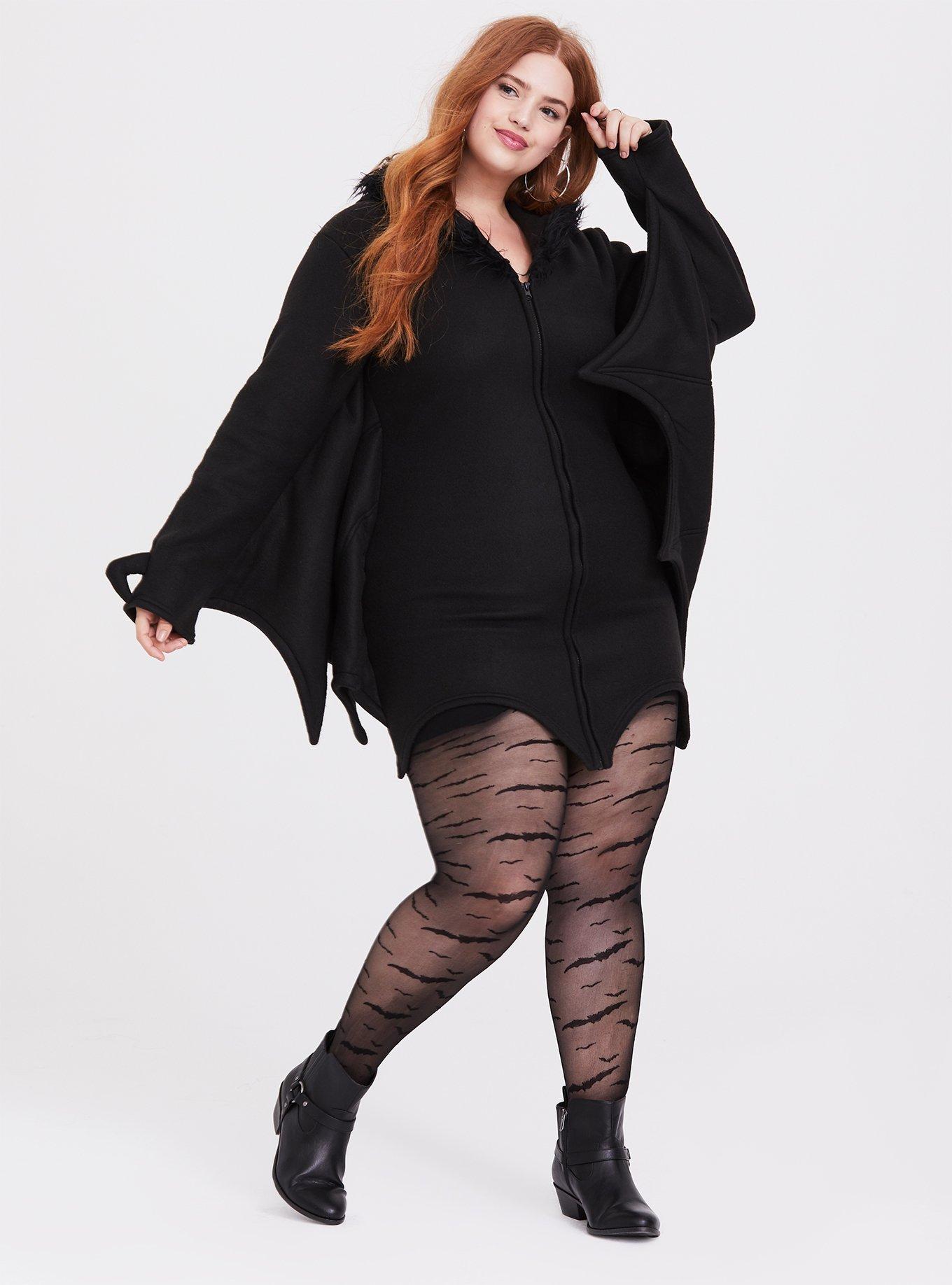 Plus Size - Leg Avenue Black Bat Cozy Dress Halloween Costume - Torrid