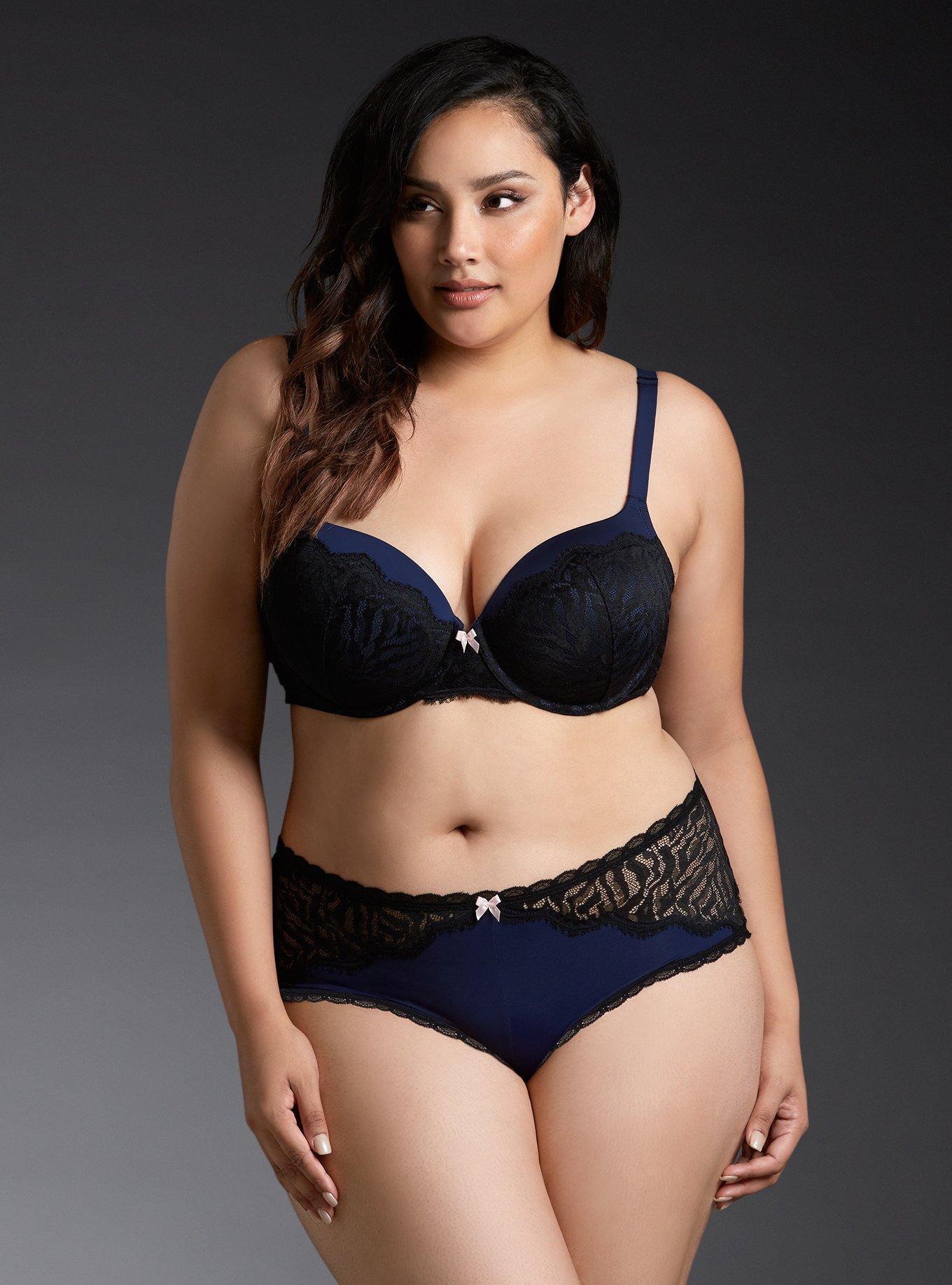 Plus Size - Full-Coverage Balconette Lightly Lined Exploded Floral Lace  360° Back Smoothing™ Bra - Torrid