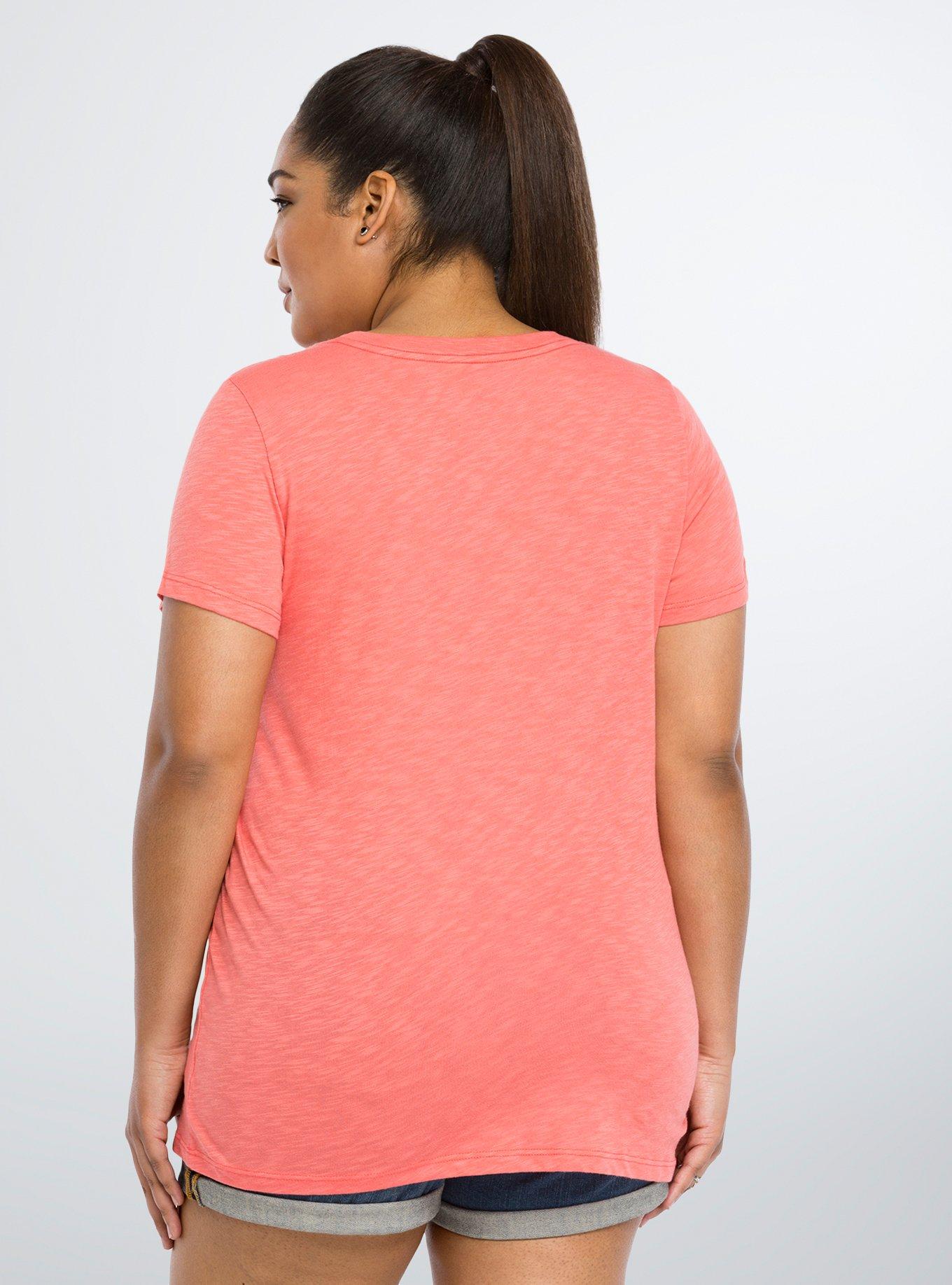 Geo Print Heart Scoop Tee, PORCELAIN ROSE, alternate