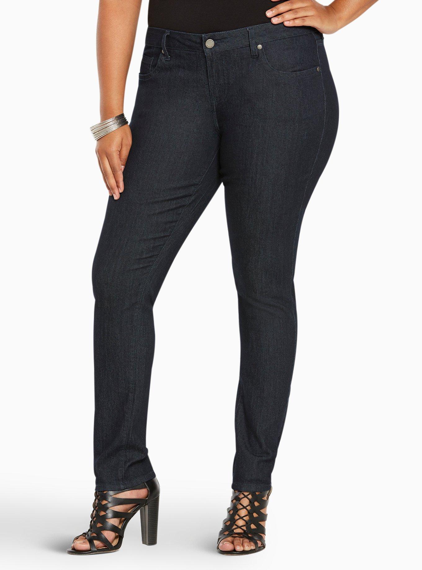 Torrid Curvy Skinny Jeans - Dark Wash, RINSE, hi-res