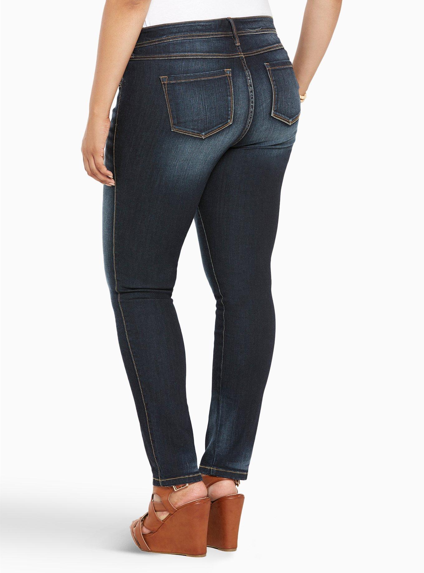 Plus Size Luxe Skinny Jean - Luxe Stretch Dark Wash, SEVEN SEAS, alternate