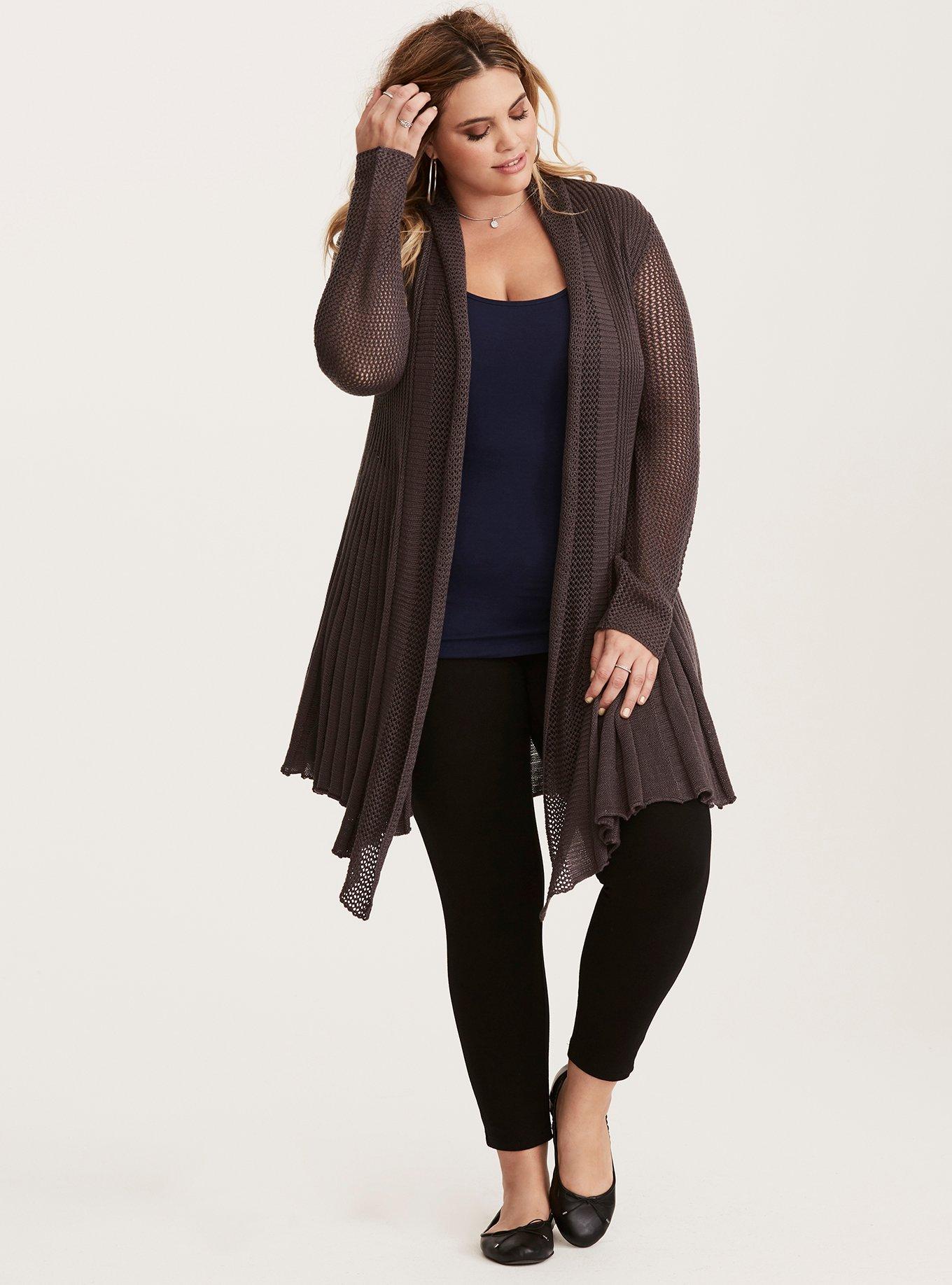 Mix Stitch Fit and Flare Cardigan, NINE IRON, alternate