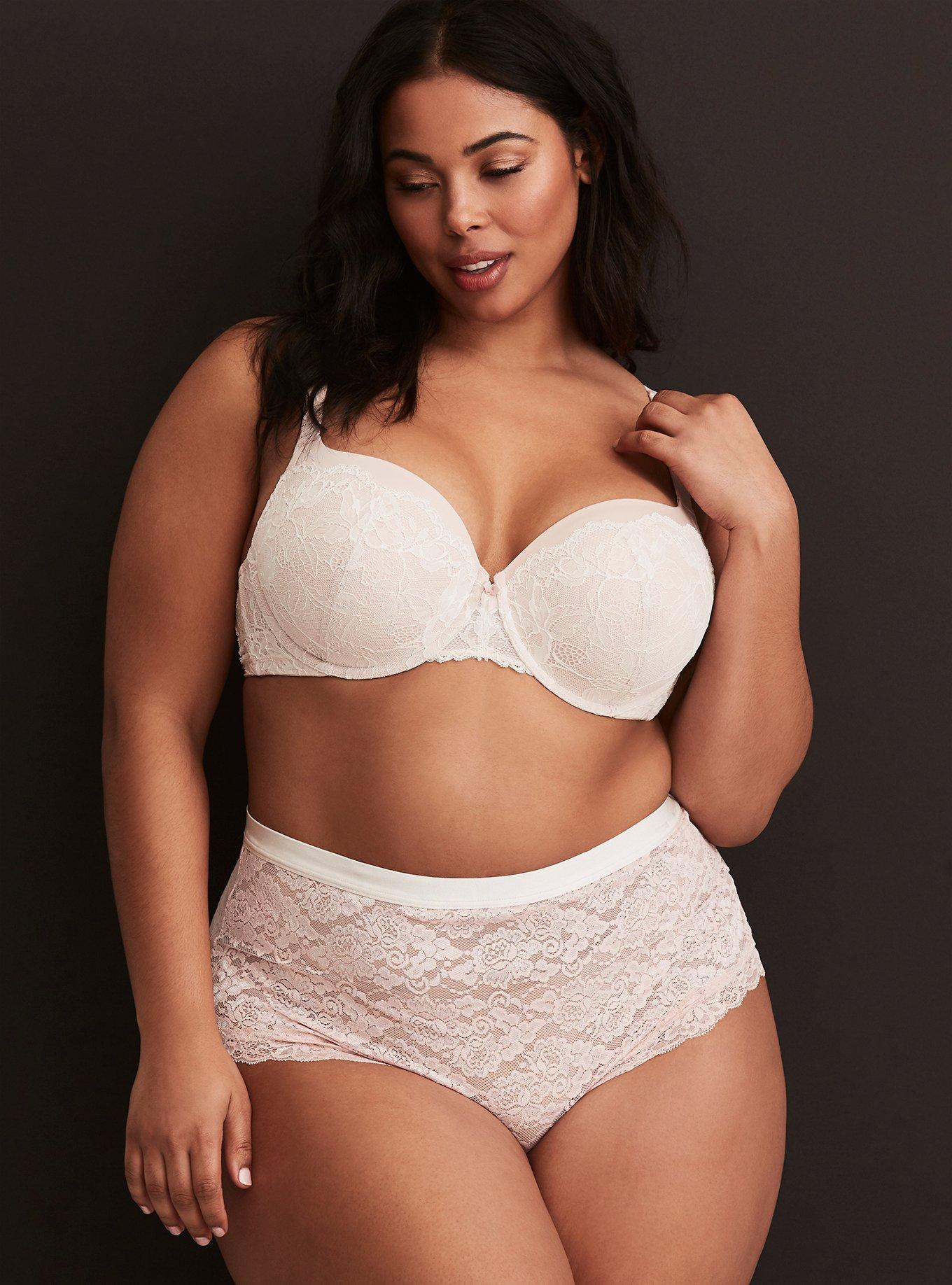 Plus Size - Lace High Waist Cheeky Panty With Open Bum - Torrid