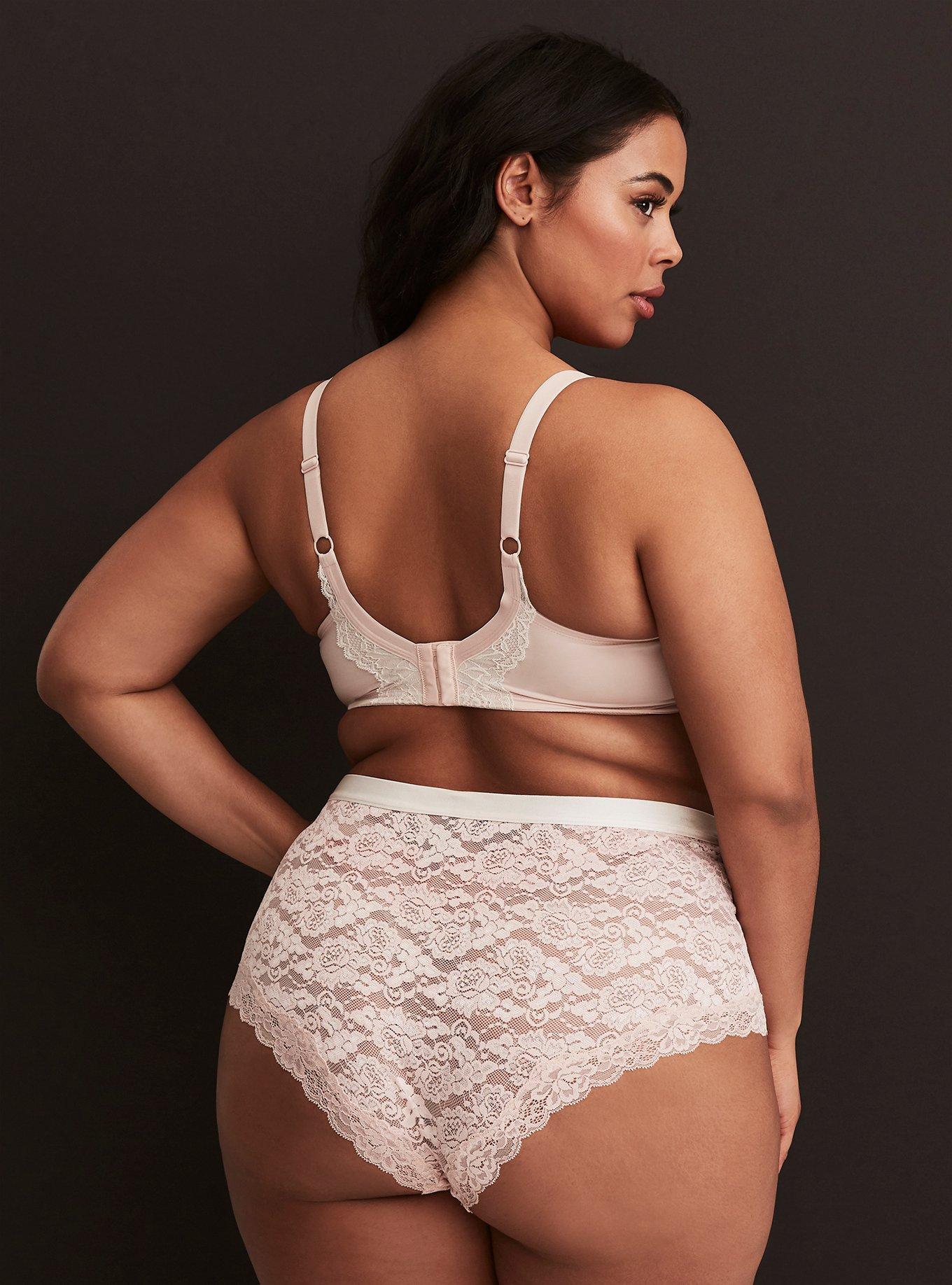 Plus Size - Straps And Rings Lace Thong Panty - Torrid