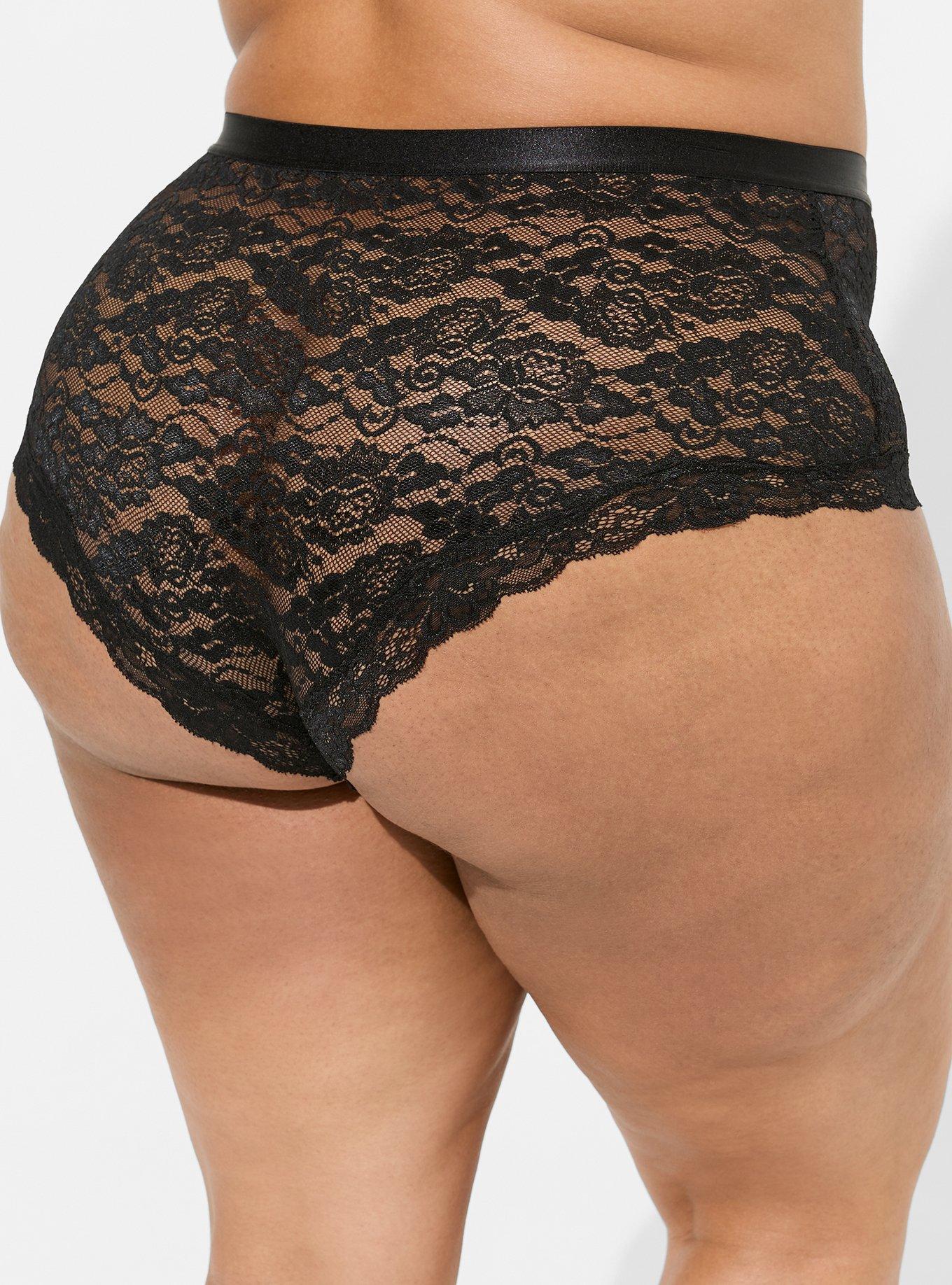 Plus Size - Strappy Lurex Lace Cheeky Panty - Torrid